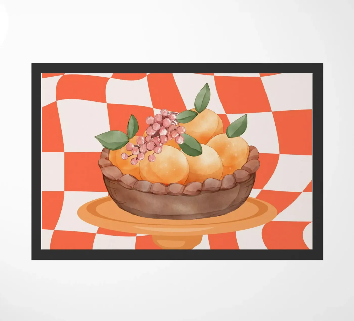 Orange deurmat van DesignArt