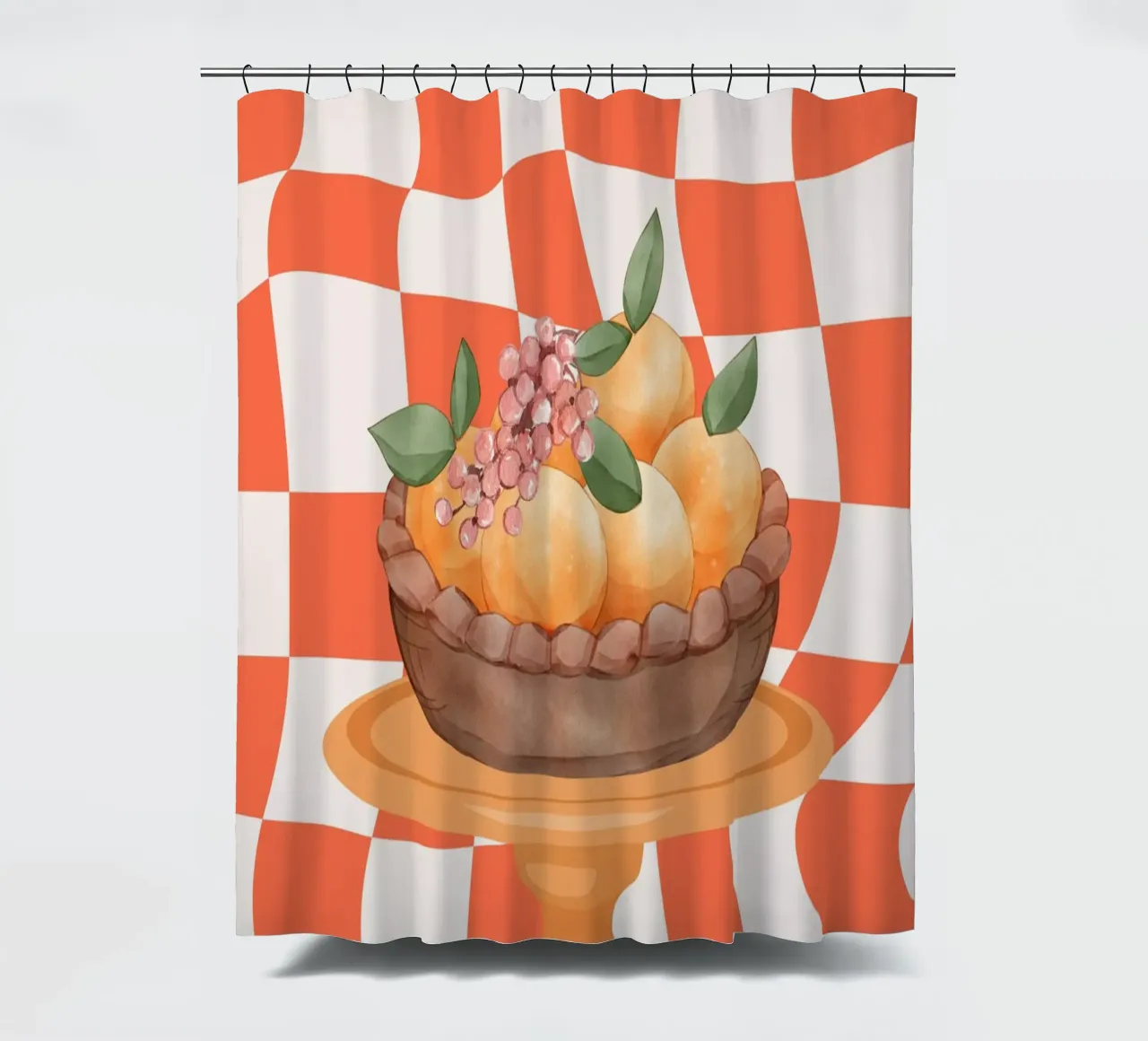 Arancione tenda da doccia da DesignArt