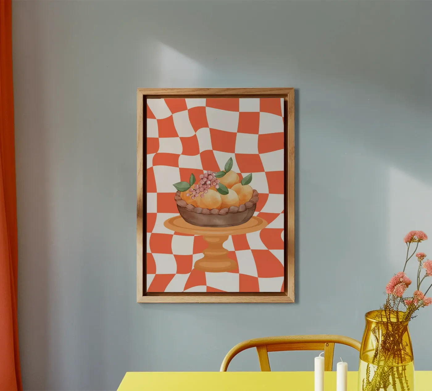 Orange alluminio dibond da DesignArt