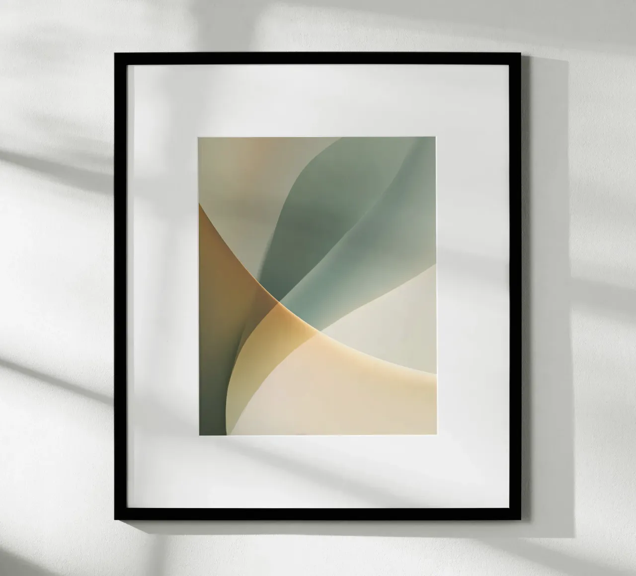 Soft Minimal Abstract in Sage and Sand hahnemühle by StudioVO