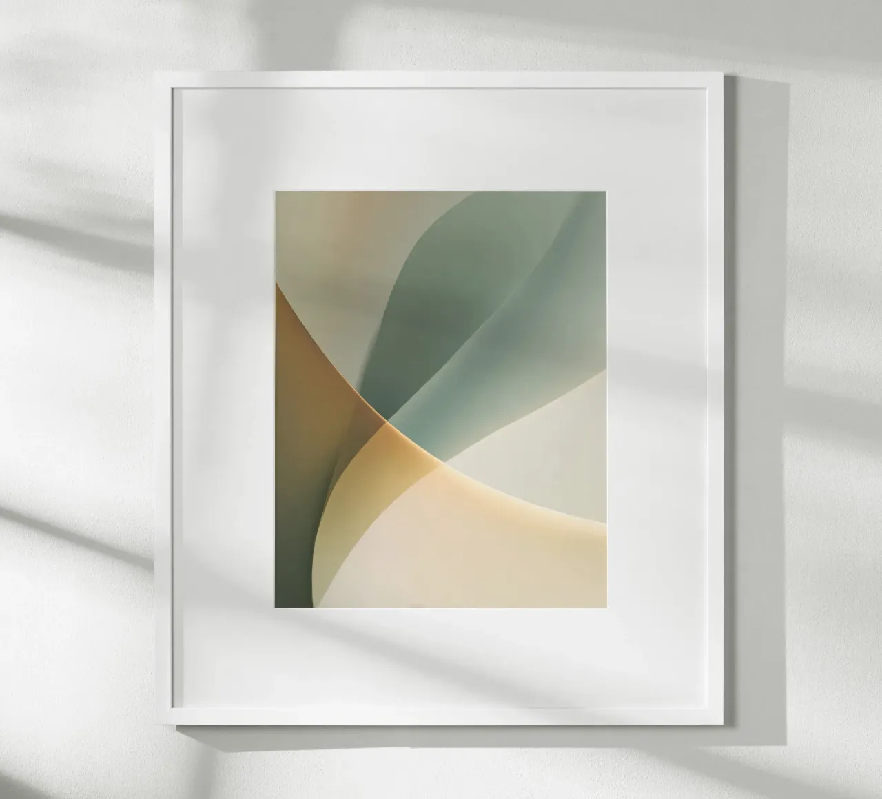 Soft Minimal Abstract in Sage and Sand hahnemühle by StudioVO