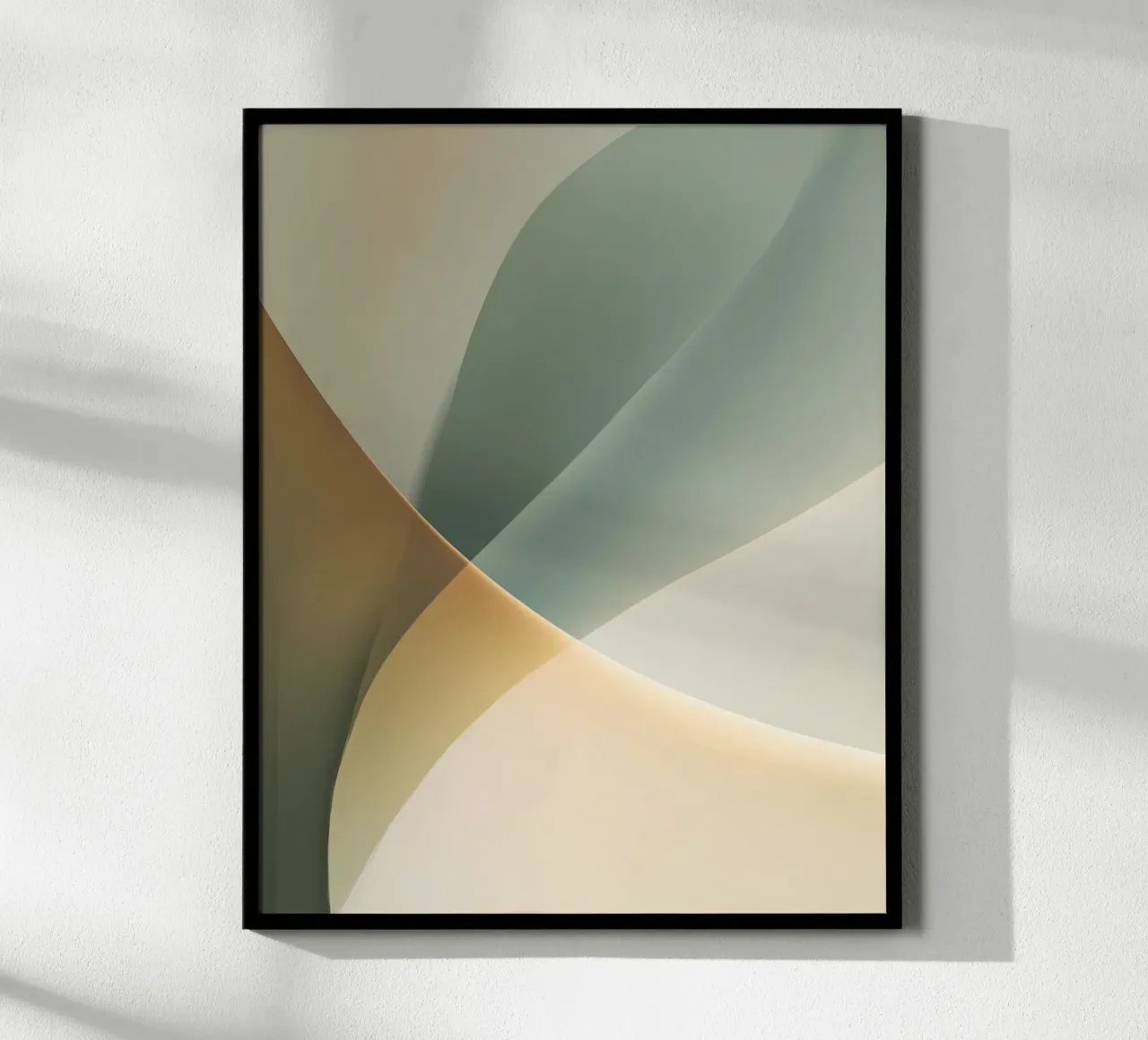 Soft Minimal Abstract in Sage and Sand hahnemühle by StudioVO