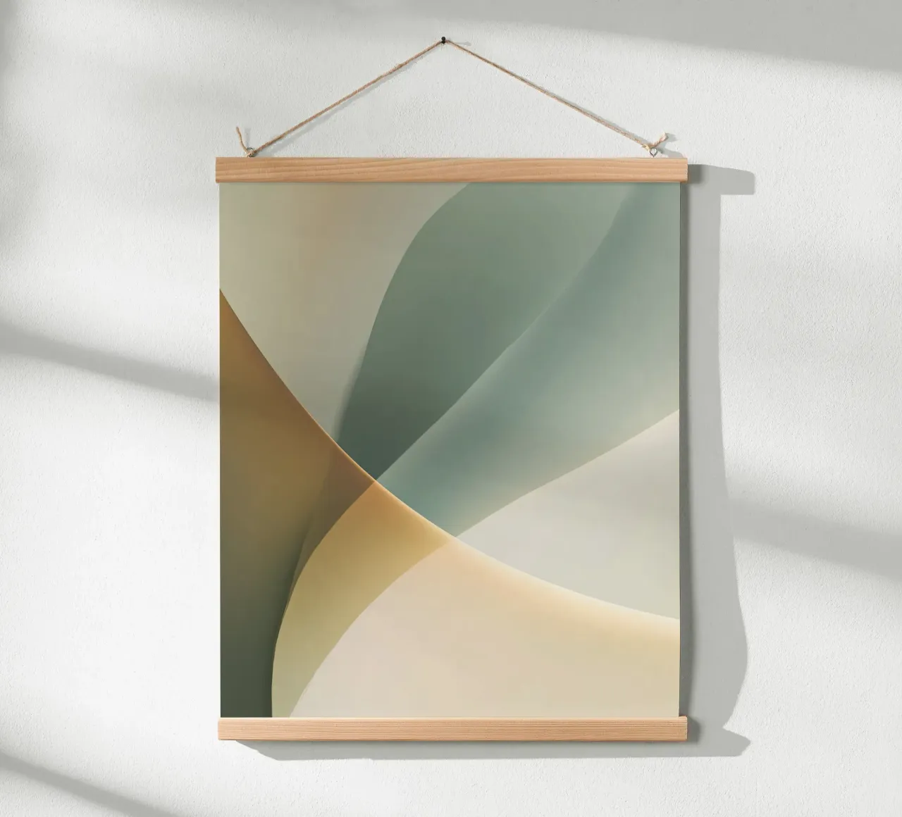 Soft Minimal Abstract in Sage and Sand hahnemühle by StudioVO