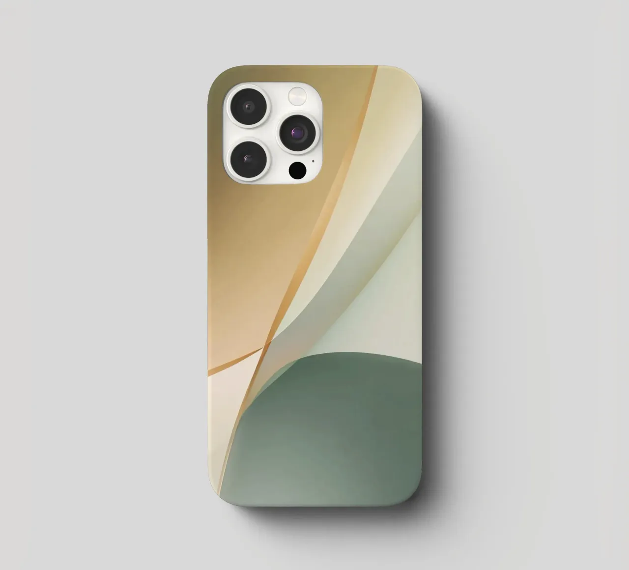 Soft Minimal Abstract in Sage and Sand Layers iphone case by StudioVO