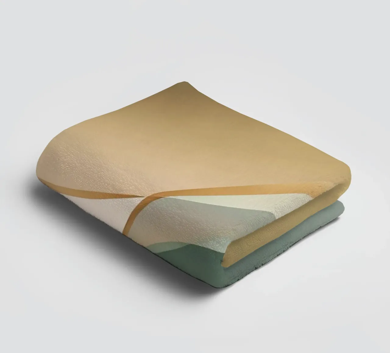 Soft Minimal Abstract in Sage and Sand Layers towel by StudioVO