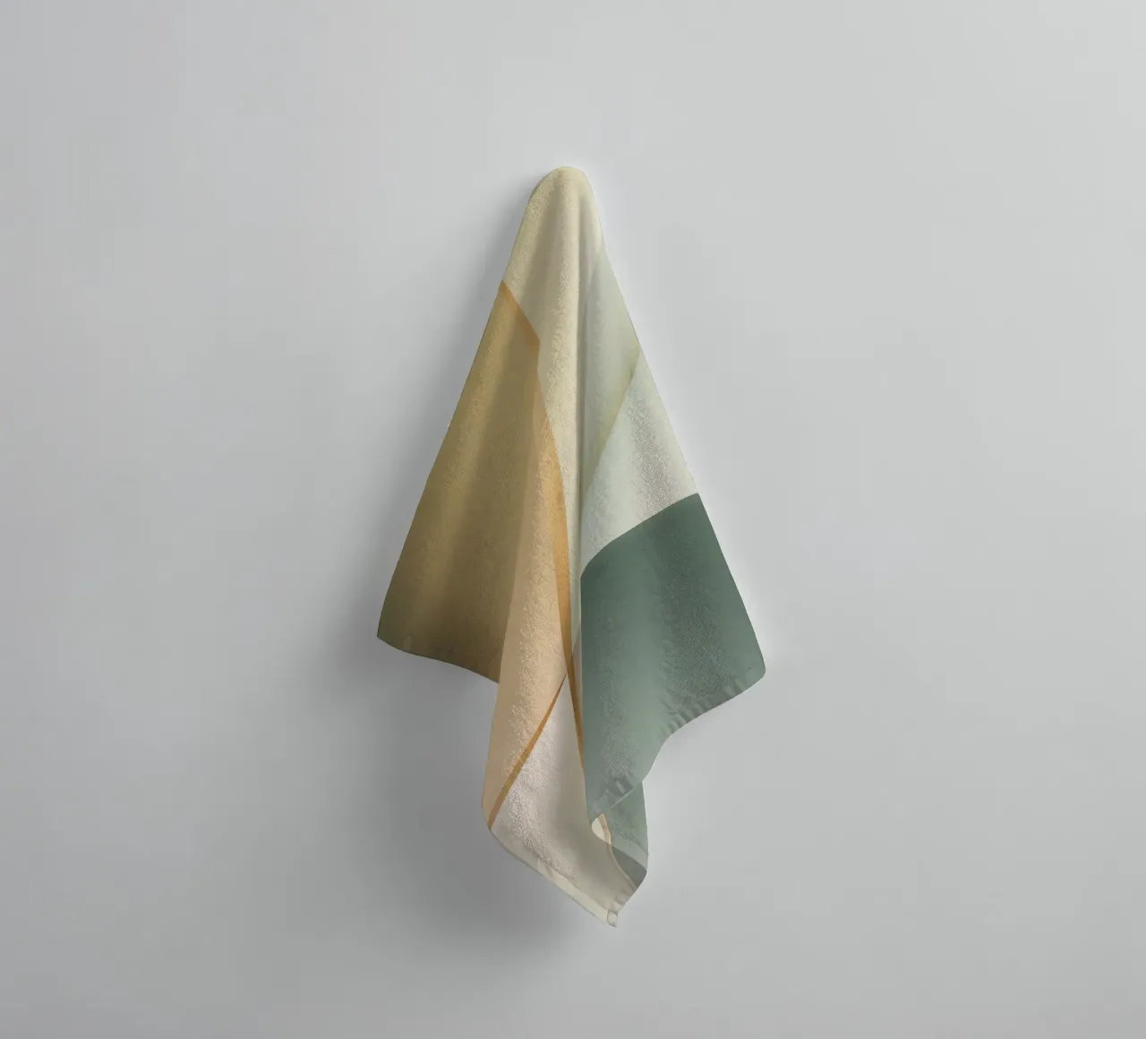 Soft Minimal Abstract in Sage and Sand Layers towel by StudioVO