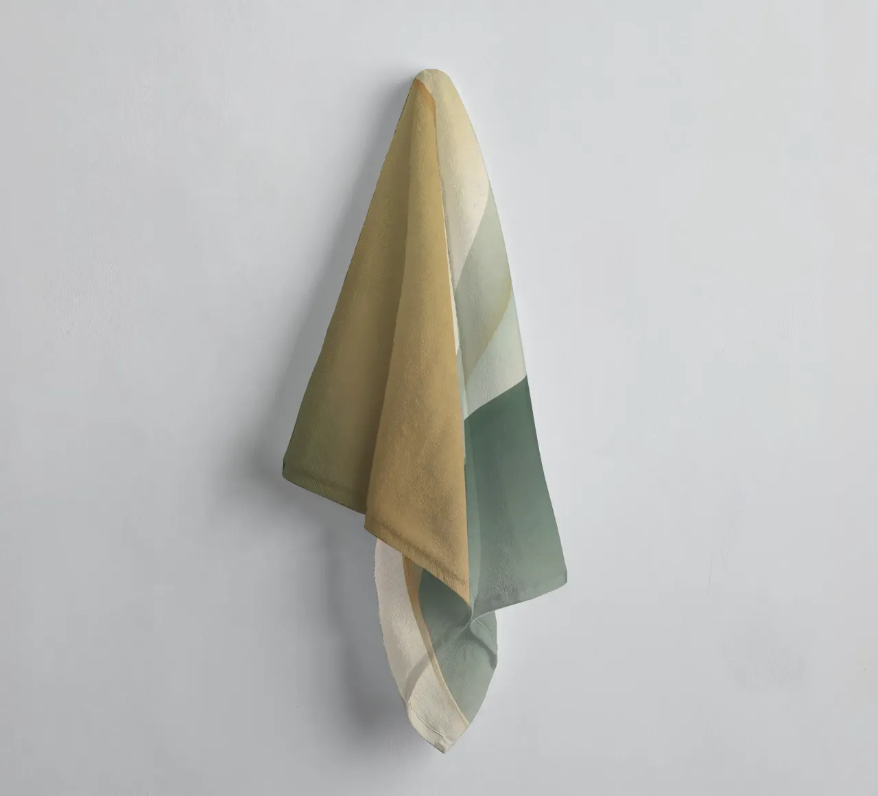Soft Minimal Abstract in Sage and Sand Layers towel by StudioVO