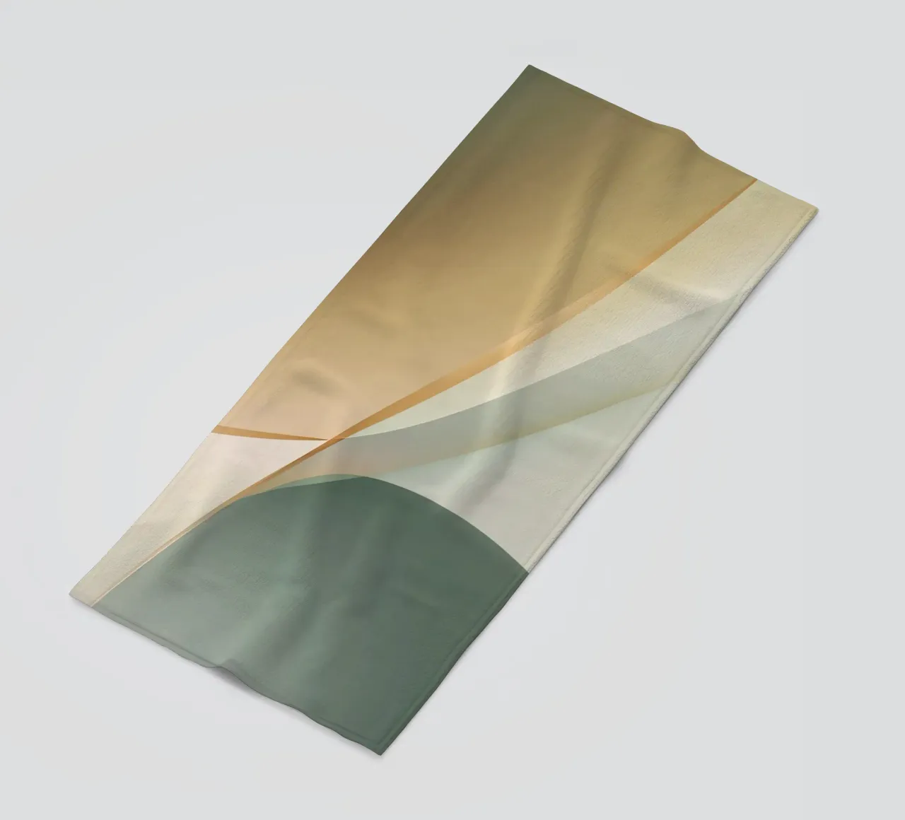 Soft Minimal Abstract in Sage and Sand Layers beach towel by StudioVO