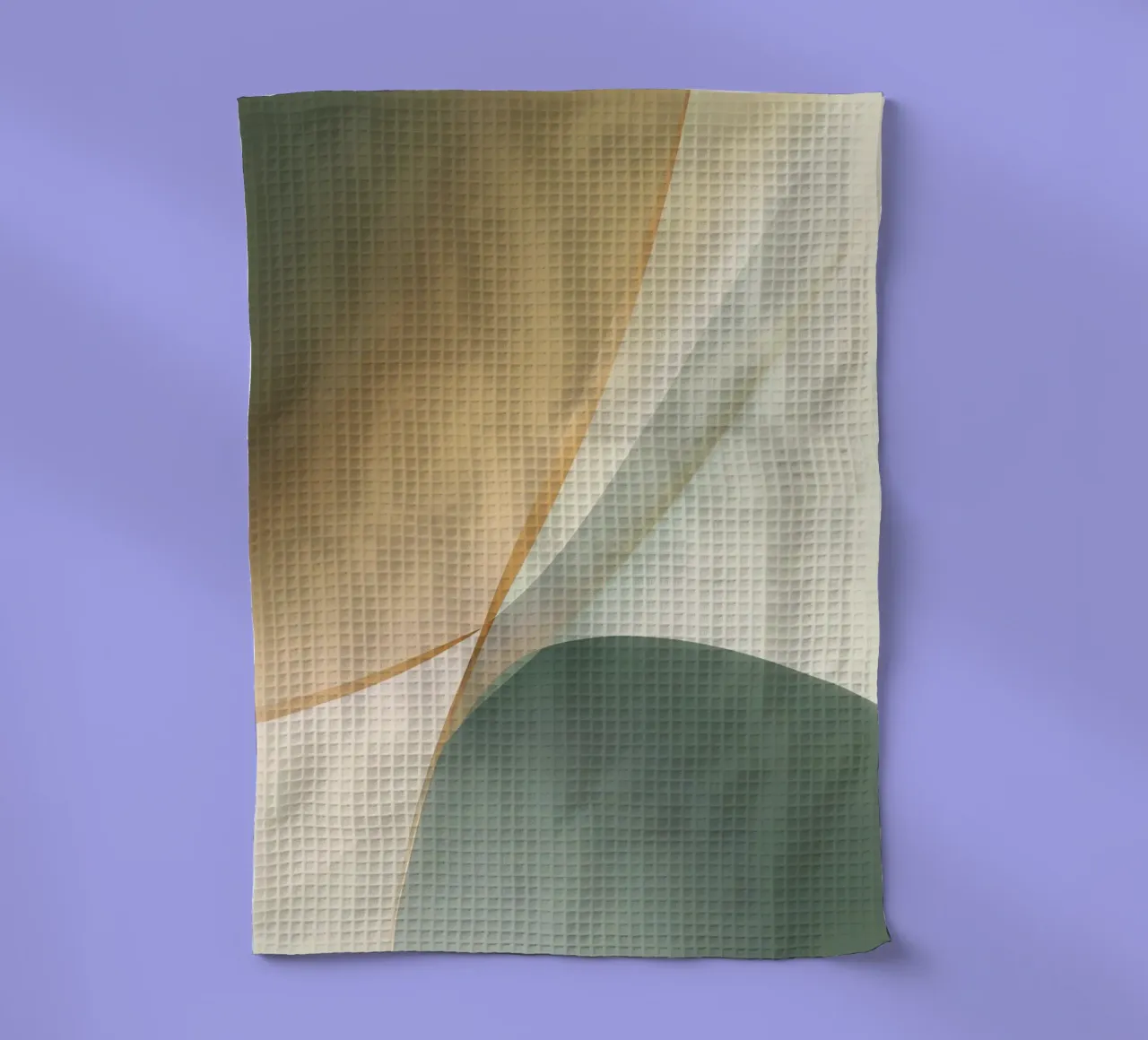 Soft Minimal Abstract in Sage and Sand Layers tea towel by StudioVO