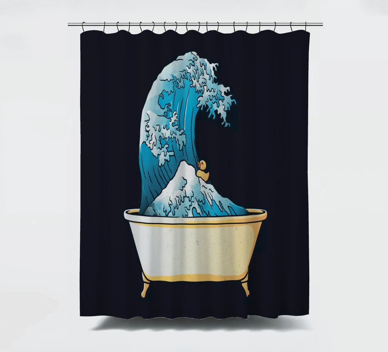 Kanagawa Wave-Badewanne Duschvorhang von Tobe Fonseca