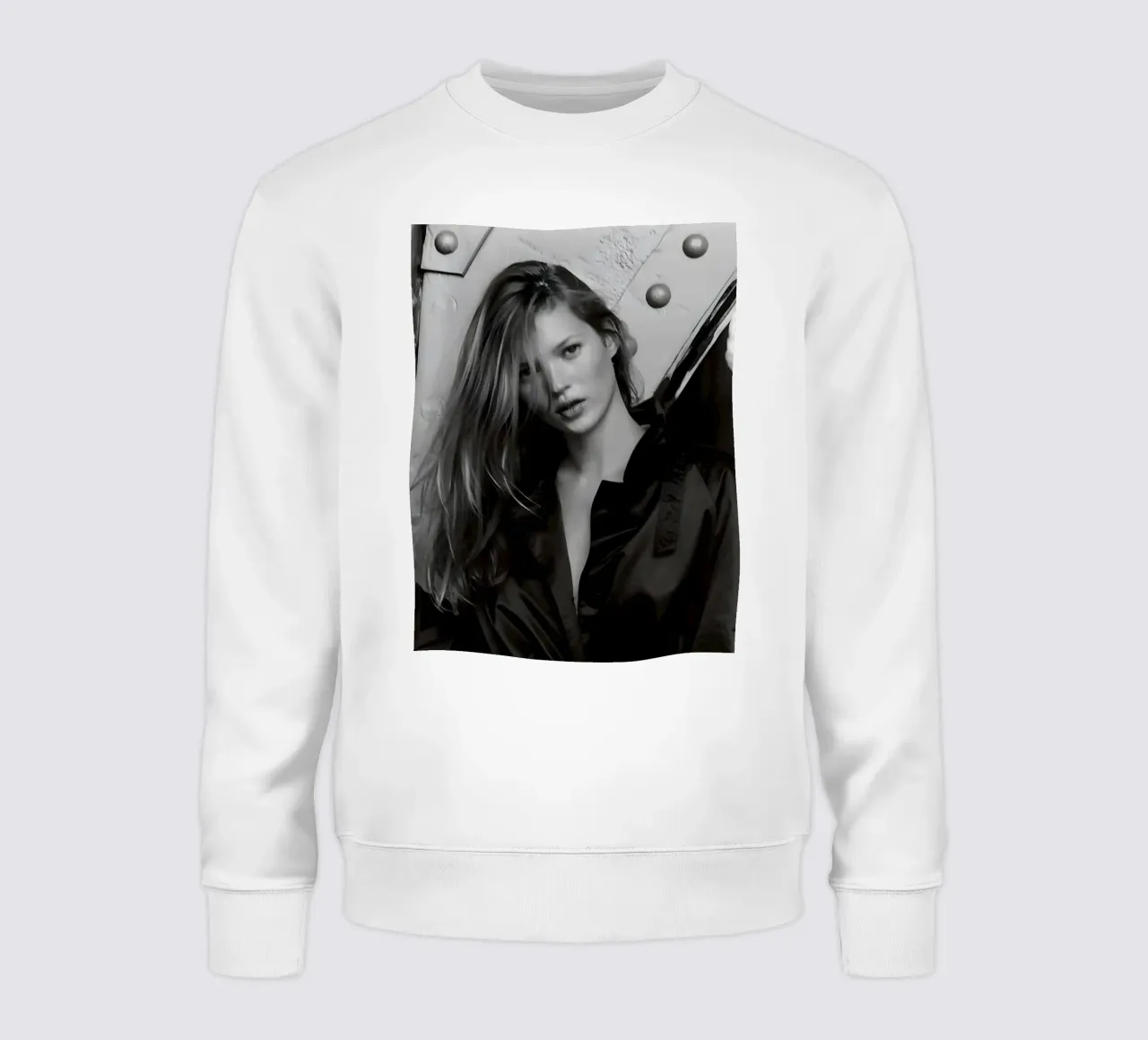 Kate Moss in seta e acciaio felpa da Galery Vintage