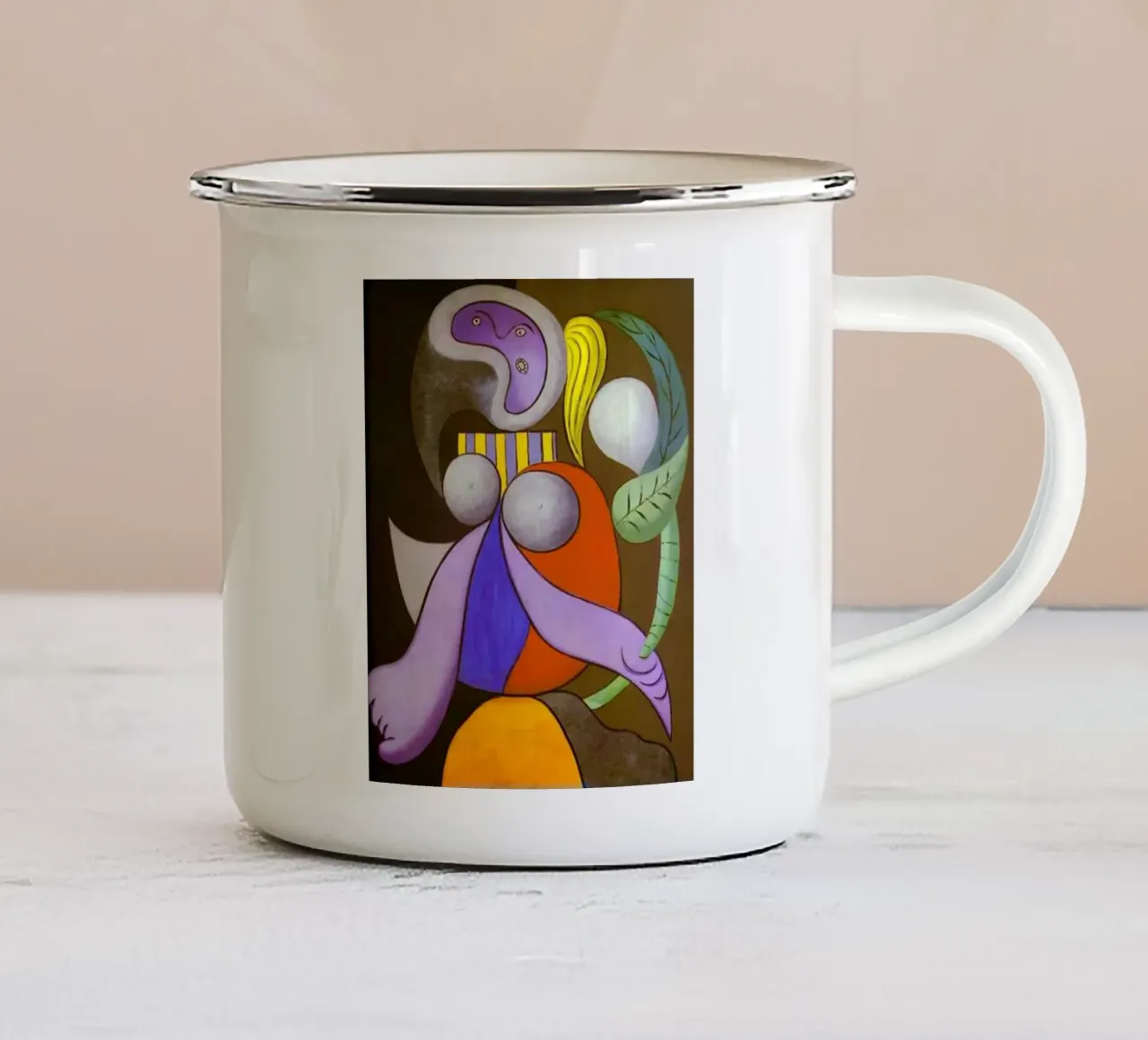 donna a forma di fiore tazza in smalto da eternal nino