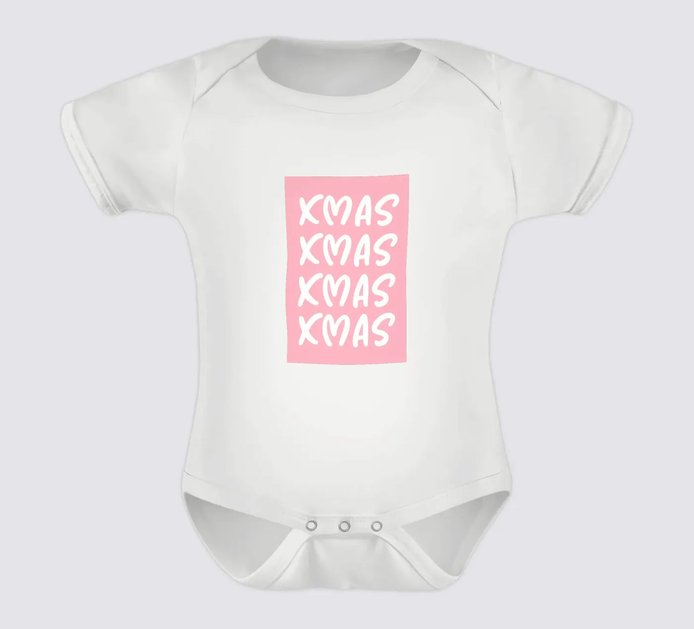 XMAS Pattern short-sleeve baby romper by AESTHETIC WRITING