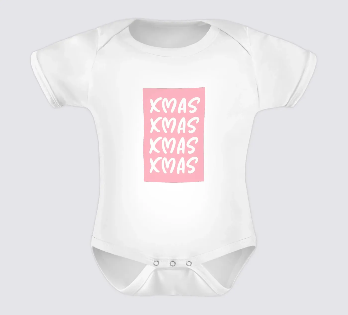 XMAS Pattern short-sleeve baby romper by AESTHETIC WRITING