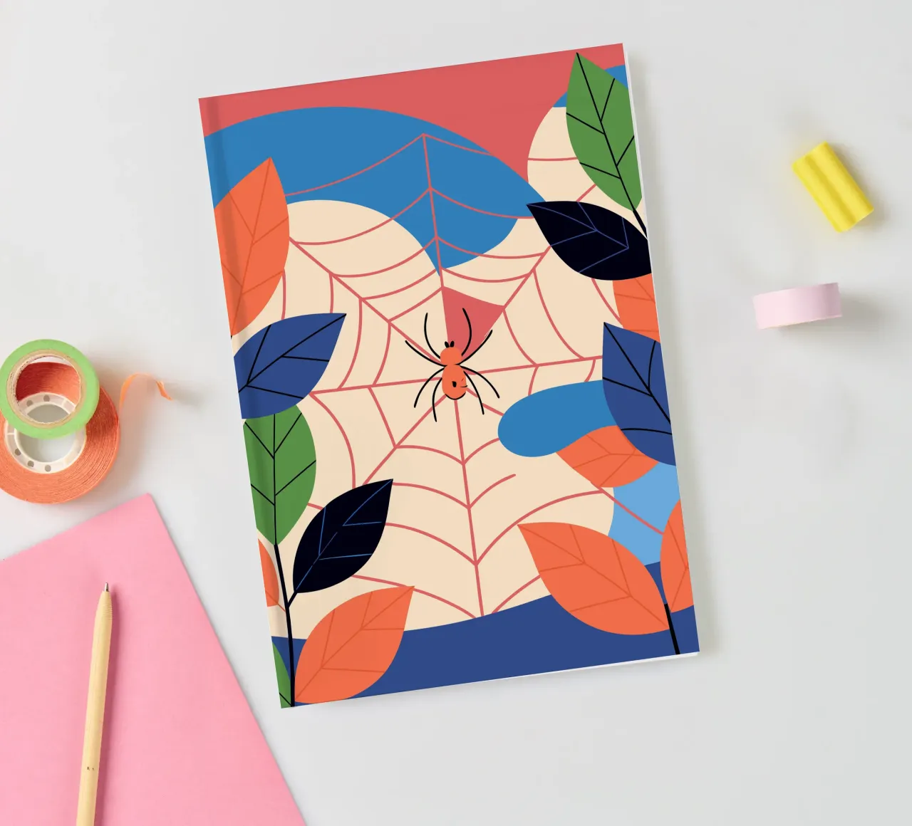 Spider in Web notebook by PROTECT ANIMALS
