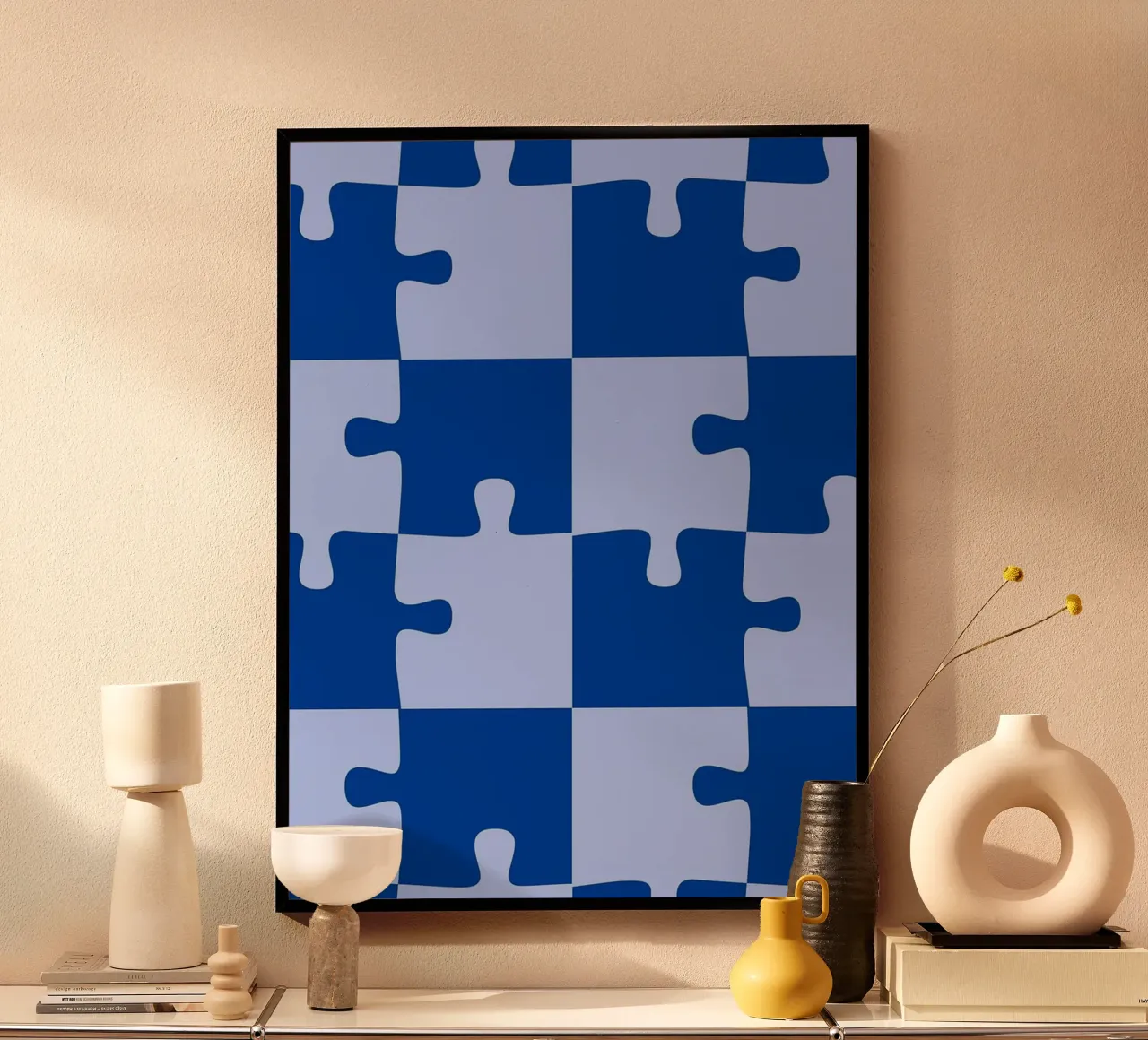 puzzle blu poster da Joewanda