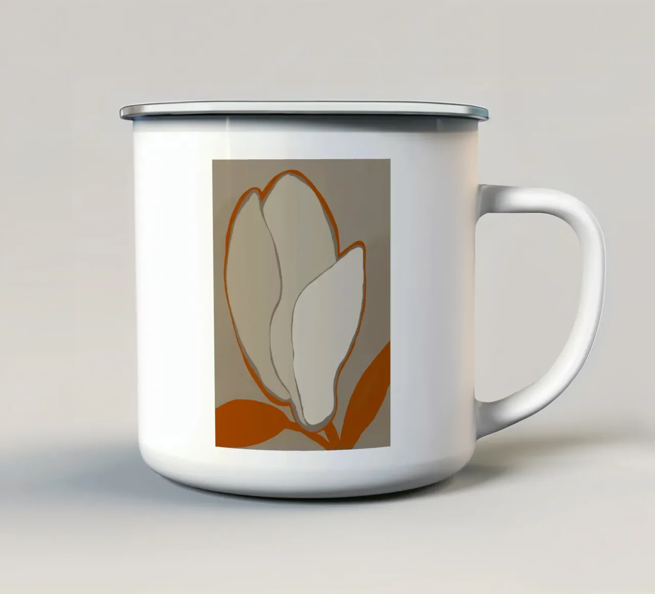 Foglie di natura Boho tazza in smalto da Carina Pop & Pastell