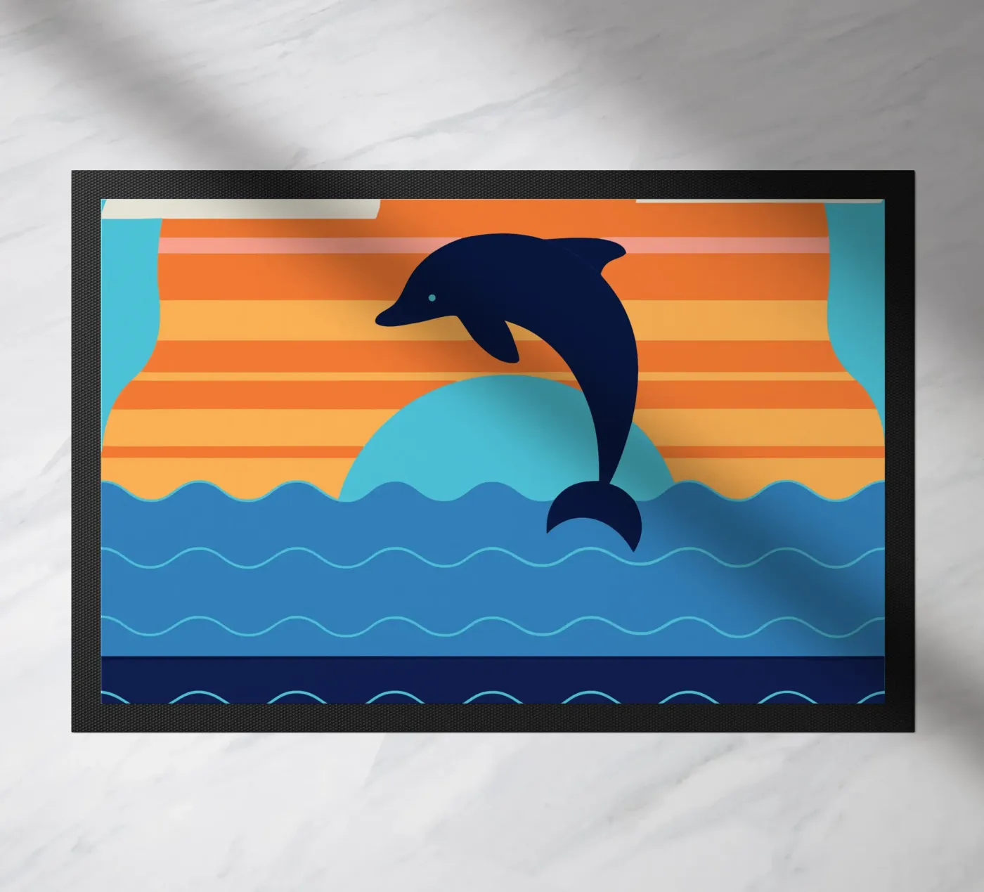 Dolphin Sunset deurmat van PROTECT ANIMALS