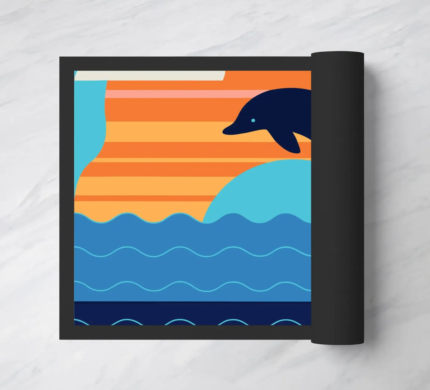 Dolphin Sunset deurmat van PROTECT ANIMALS