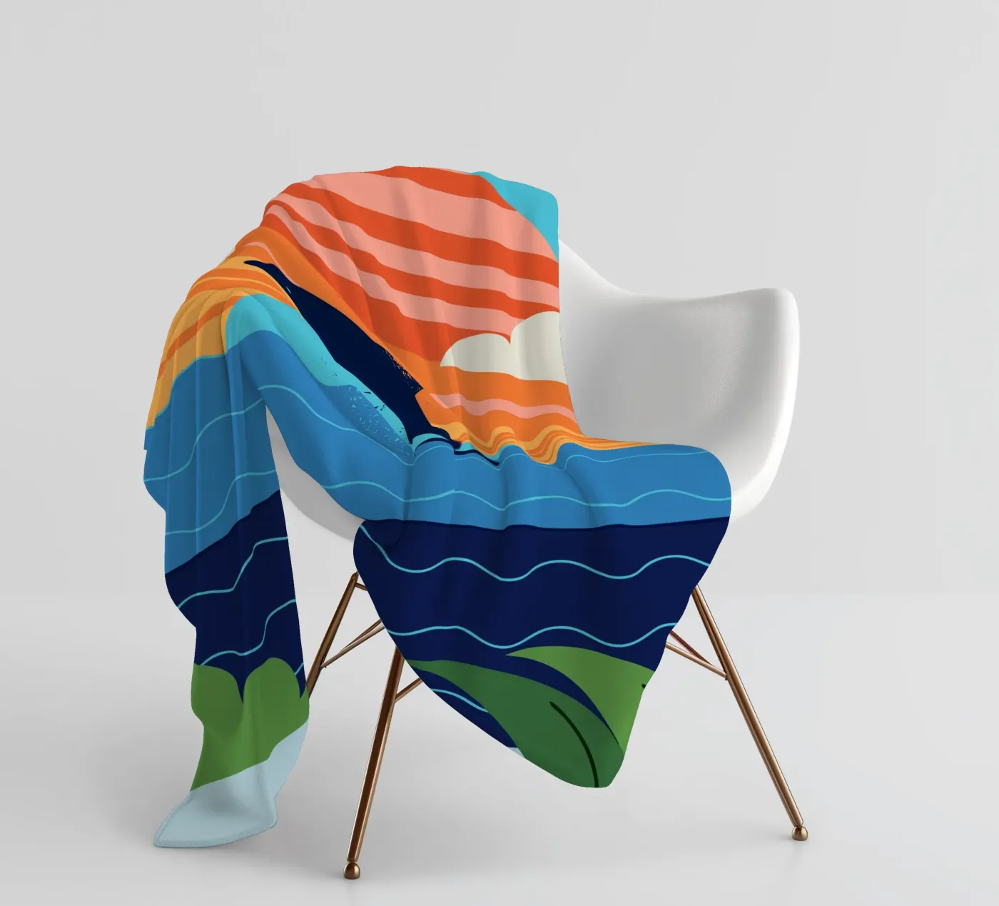 Dolphin Sunset Fleecedecke von PROTECT ANIMALS