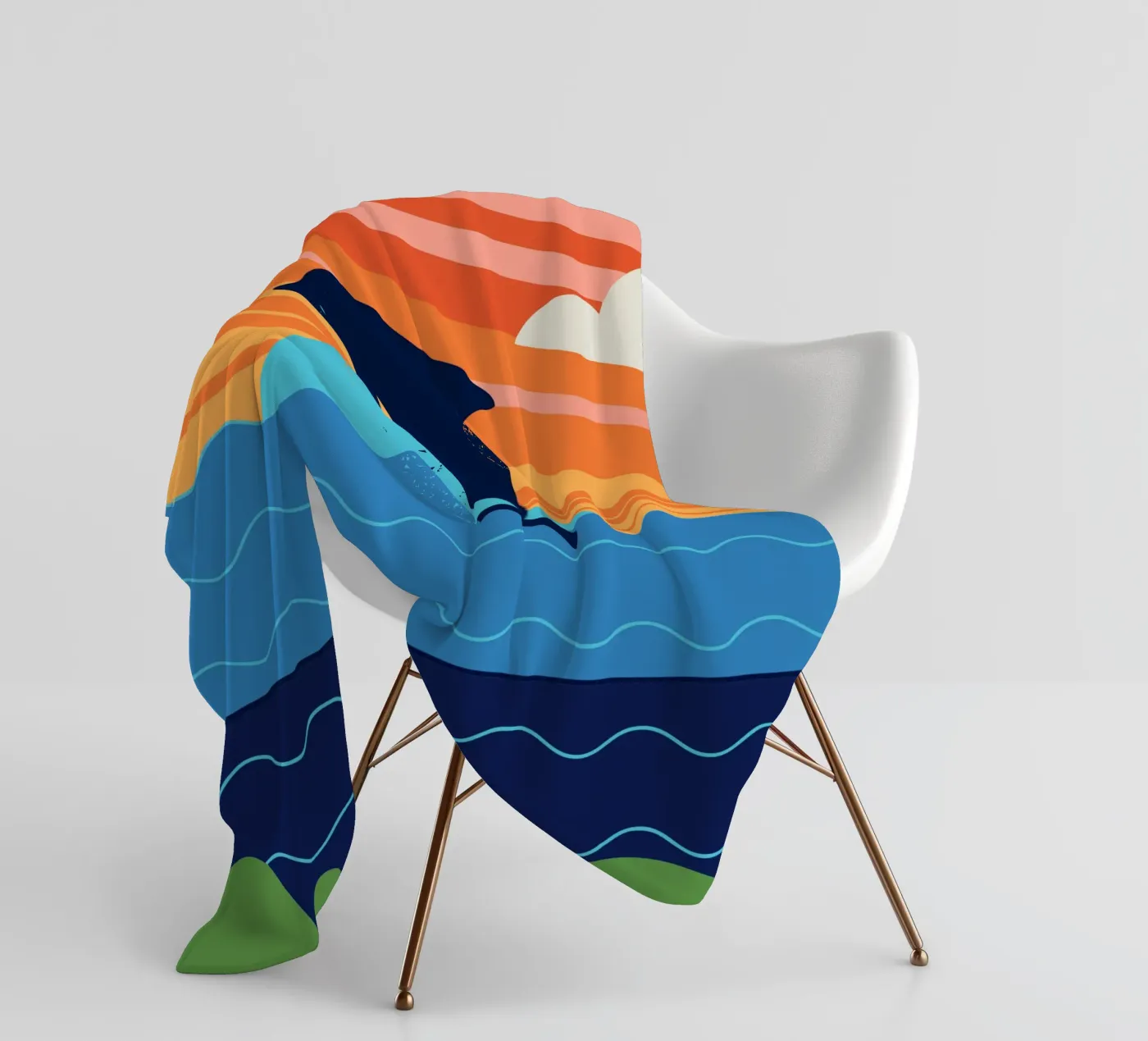 Dolphin Sunset Fleecedecke von PROTECT ANIMALS