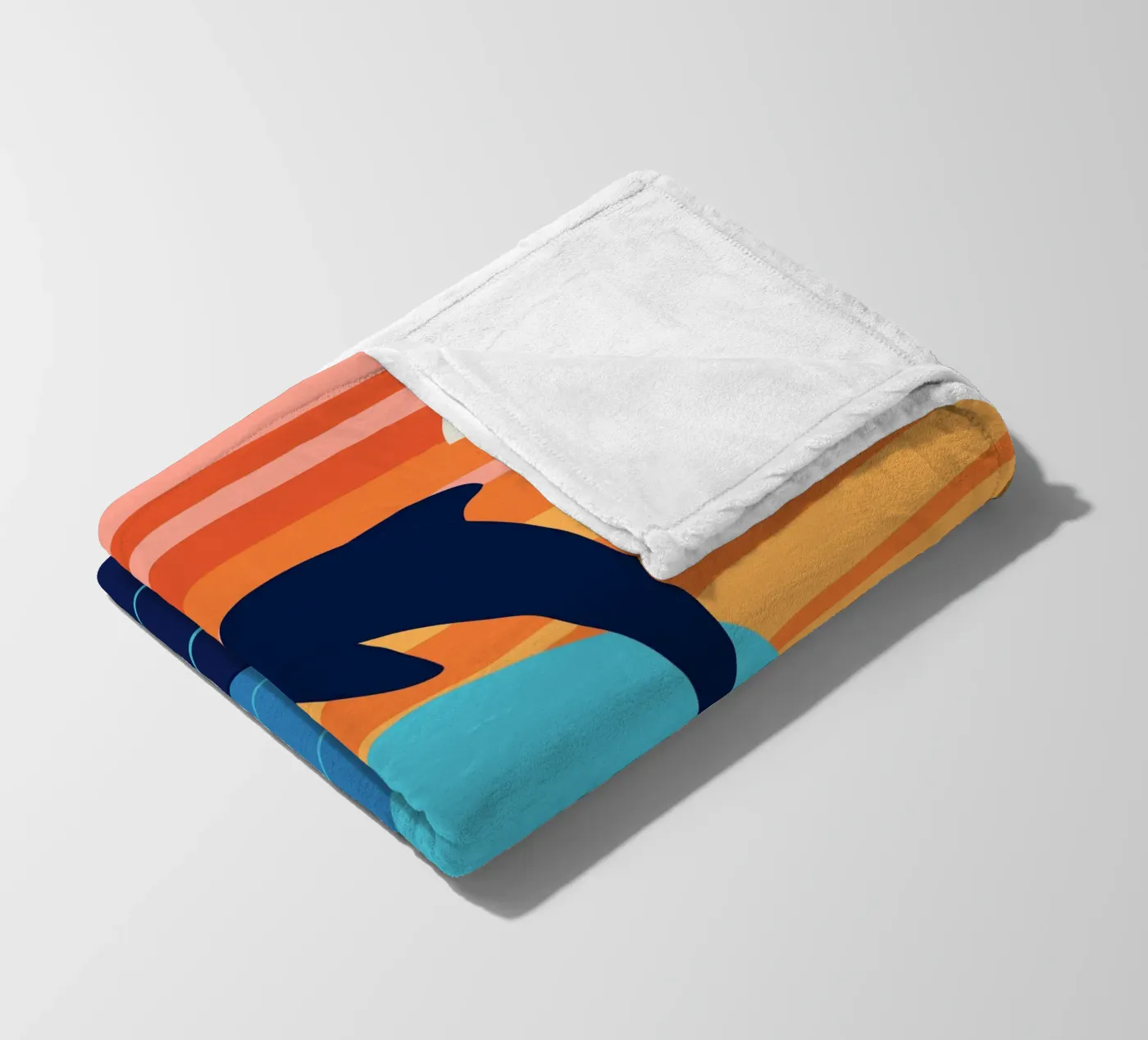 Dolphin Sunset Fleecedecke von PROTECT ANIMALS