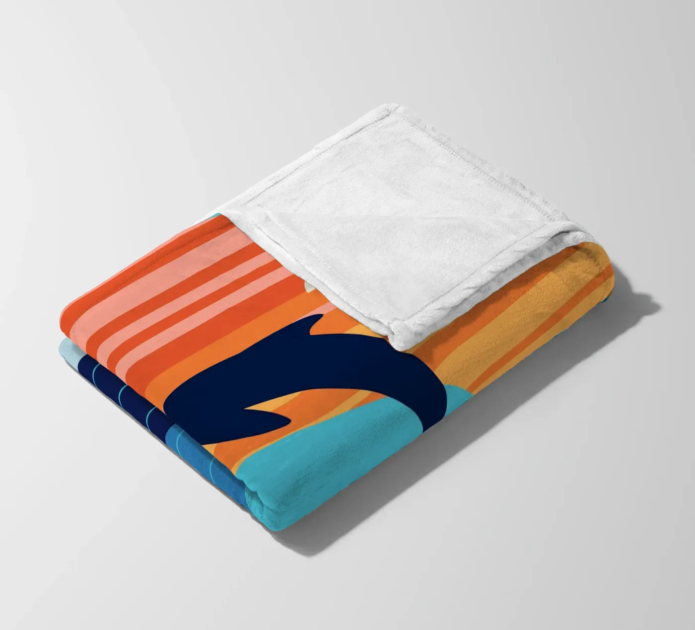 Dolphin Sunset Fleecedecke von PROTECT ANIMALS