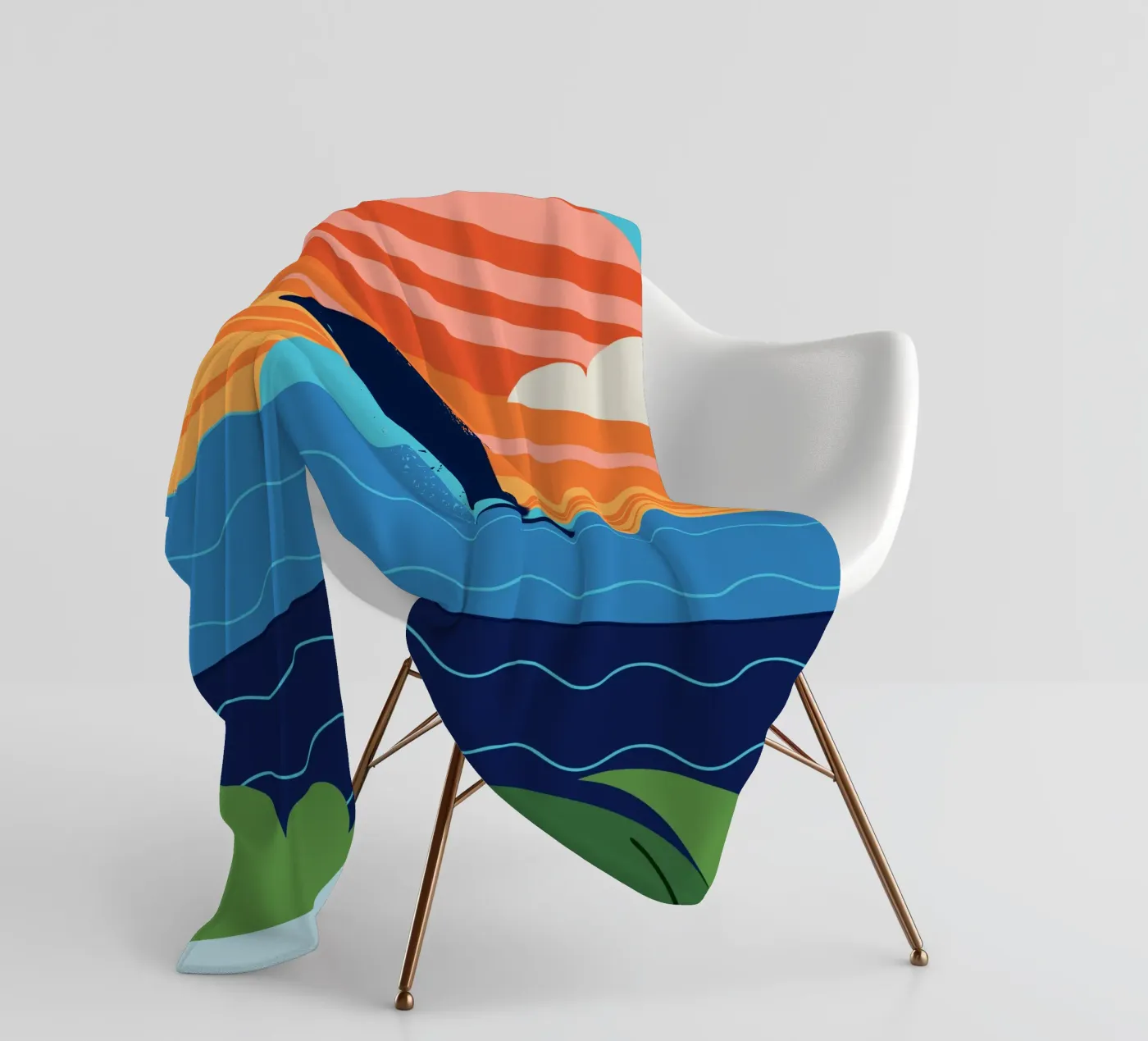 Dolphin Sunset Fleecedecke von PROTECT ANIMALS