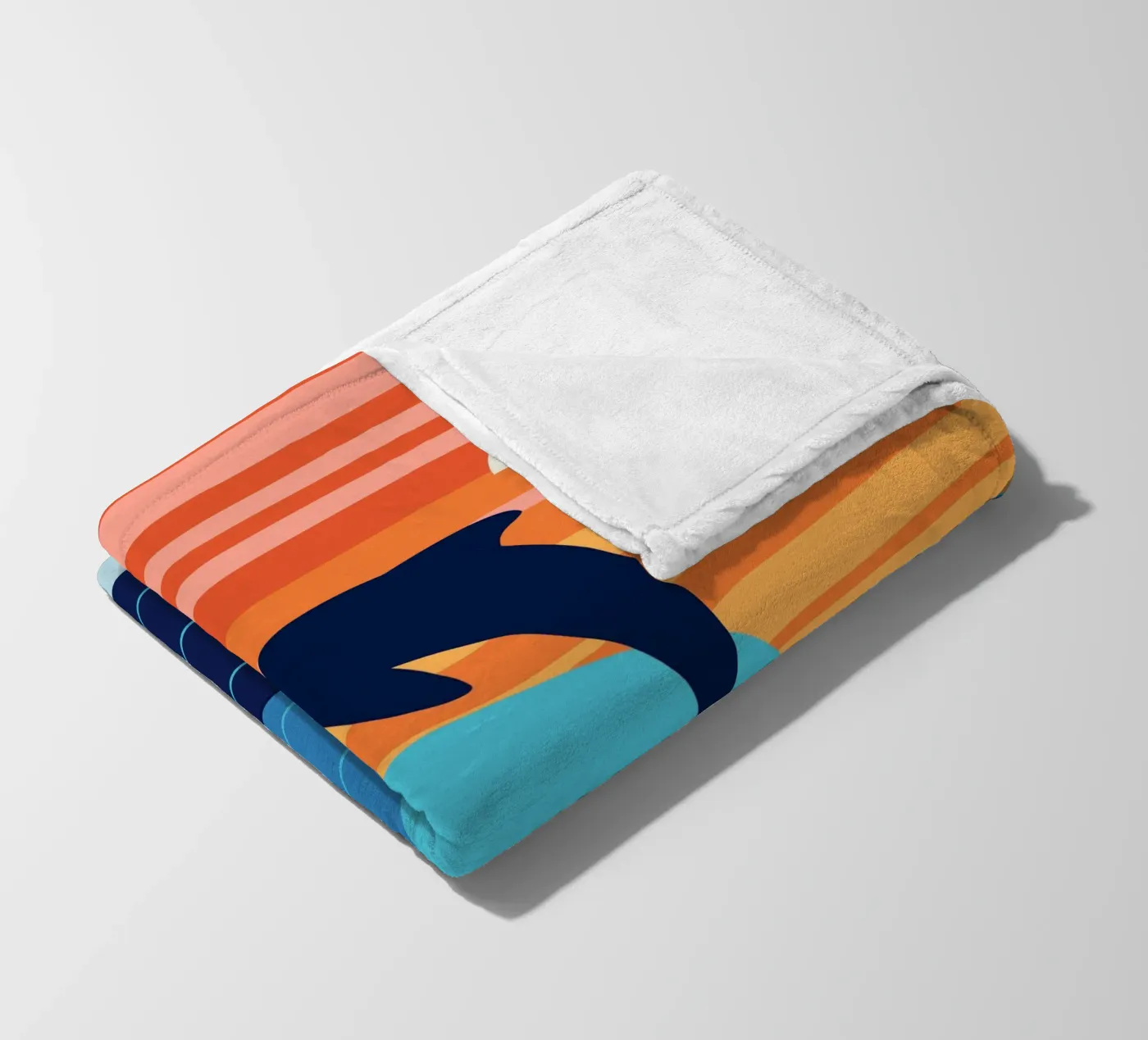 Dolphin Sunset Fleecedecke von PROTECT ANIMALS