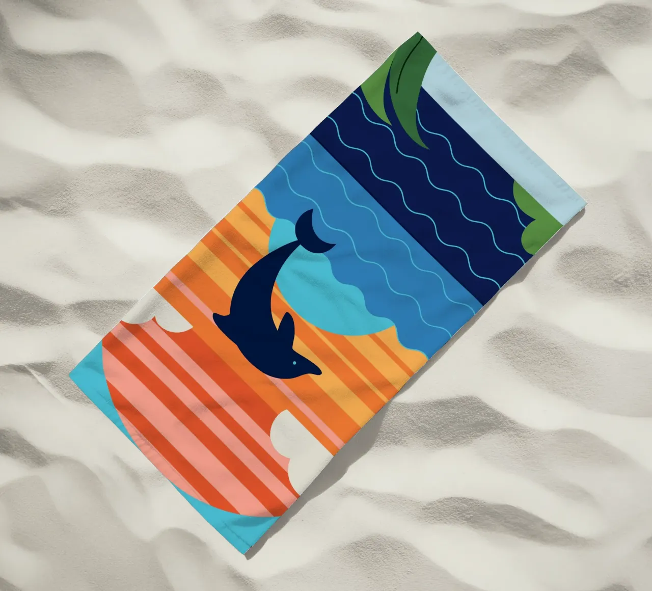 Tramonto dei delfini telo mare da PROTECT ANIMALS