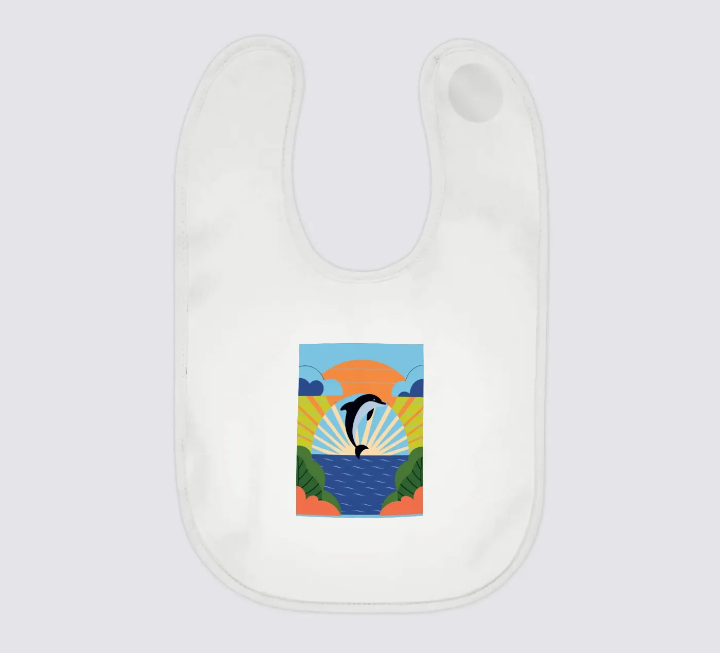 Dolphin Sunset baby slabbetje van PROTECT ANIMALS