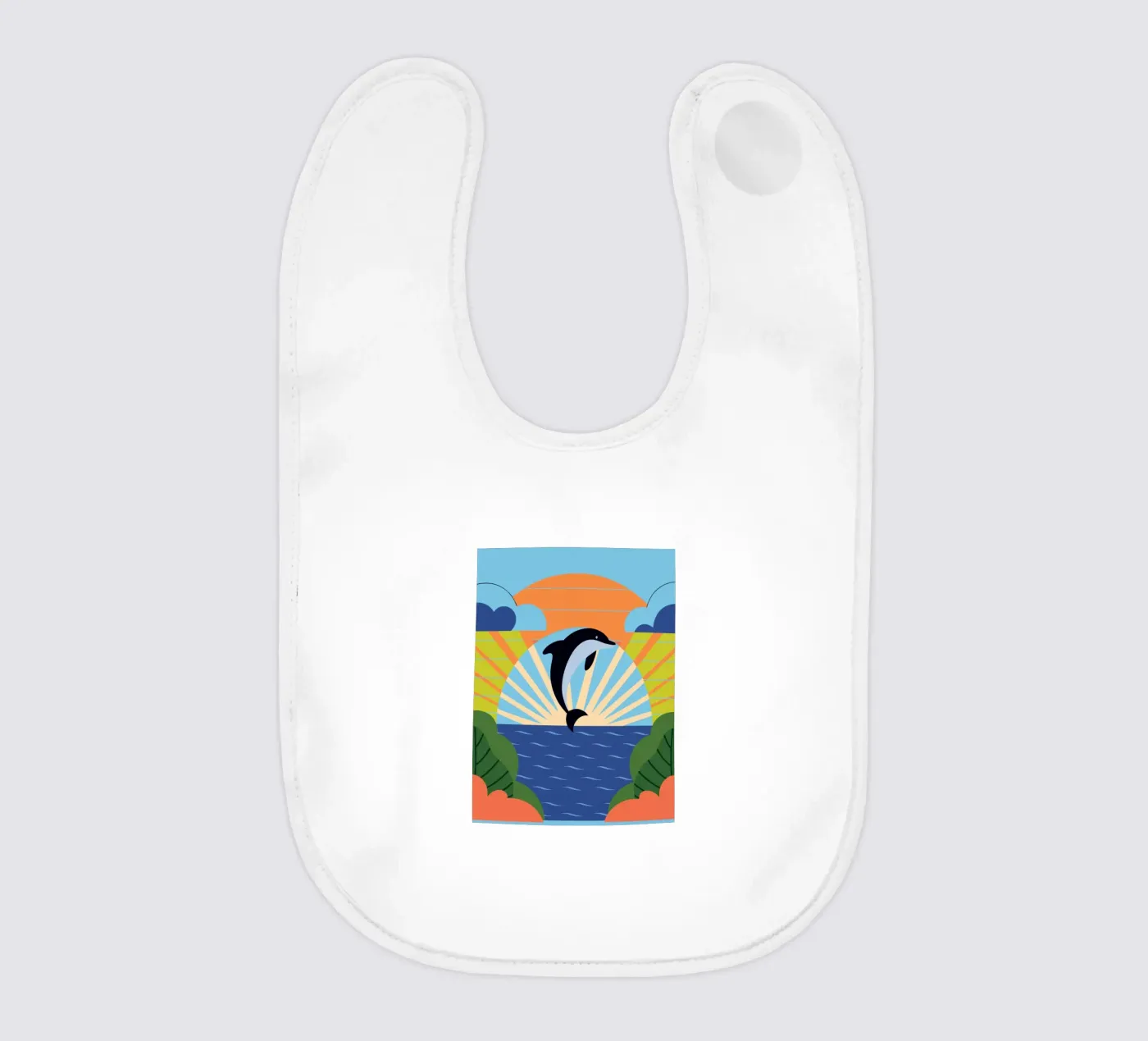 Dolphin Sunset baby slabbetje van PROTECT ANIMALS