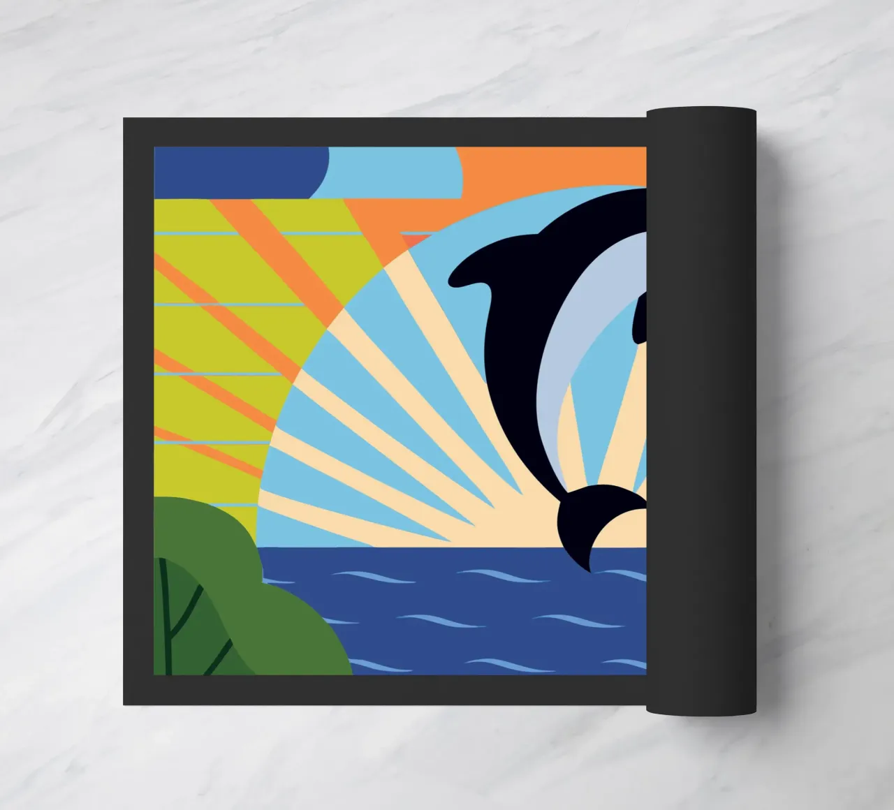 Dolphin Sunset doormat by PROTECT ANIMALS