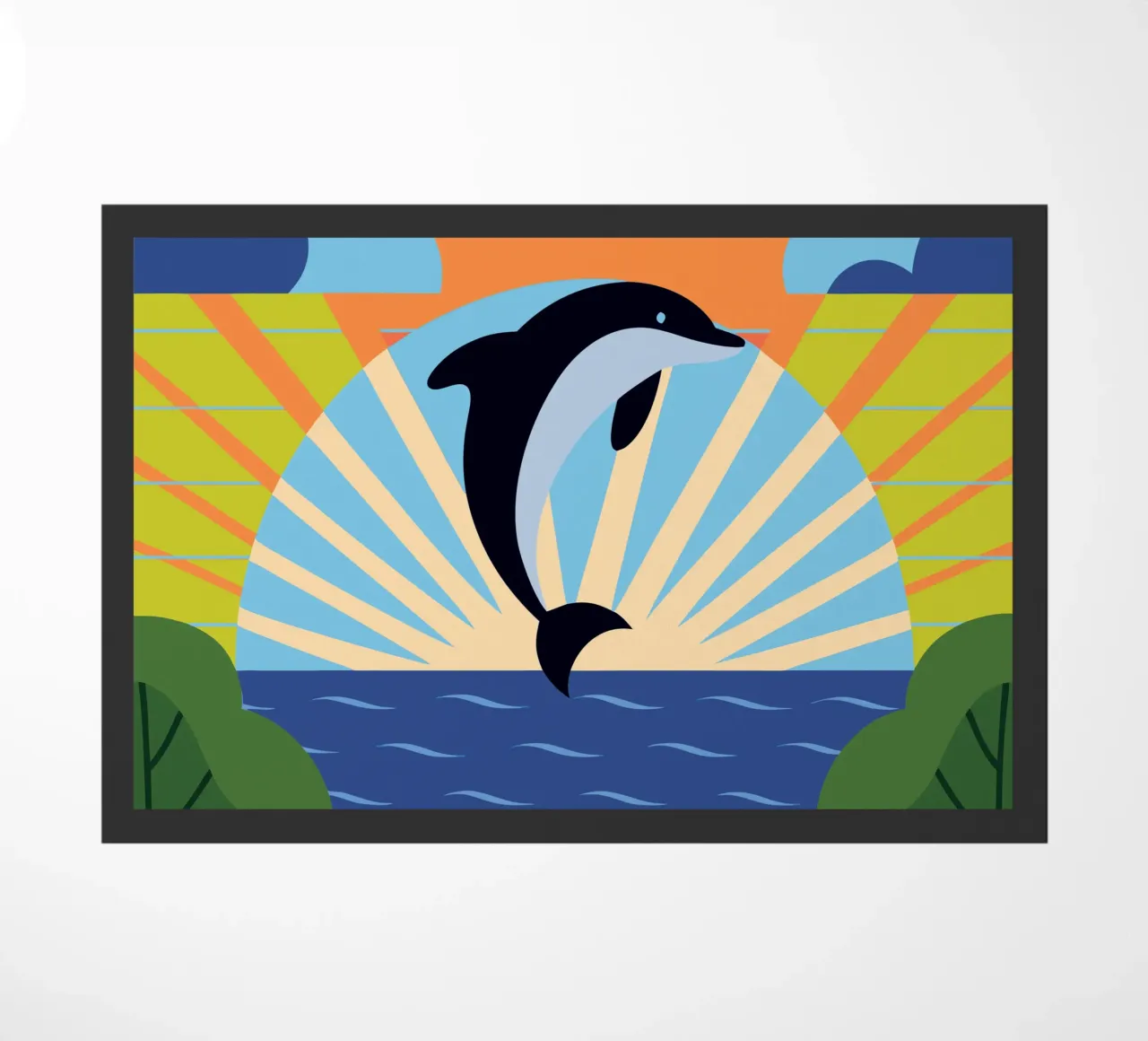 Dolphin Sunset doormat by PROTECT ANIMALS