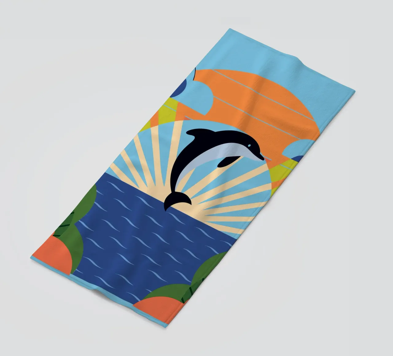 Tramonto dei delfini telo mare da PROTECT ANIMALS