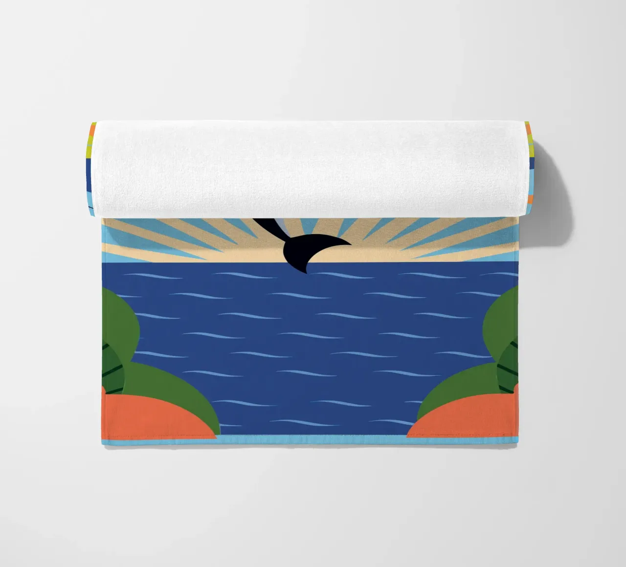 Tramonto dei delfini telo mare da PROTECT ANIMALS