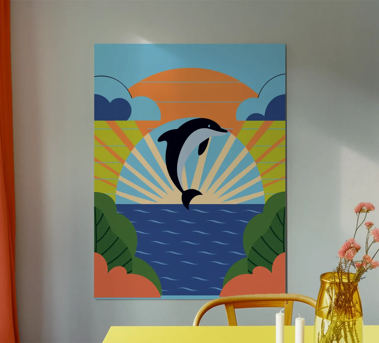 Dolphin Sunset poster da PROTECT ANIMALS