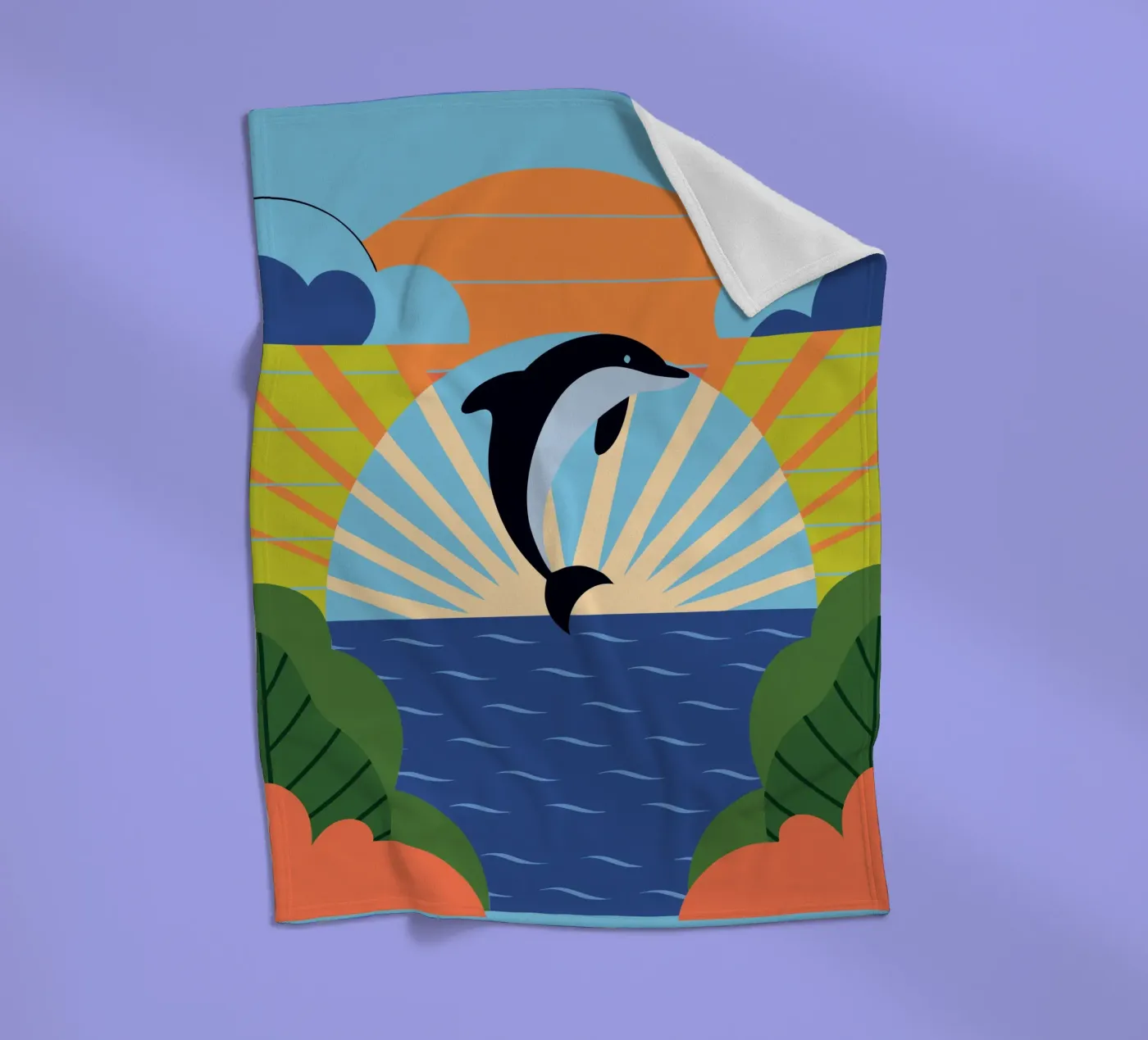 Dolphin Sunset coperta in pile da PROTECT ANIMALS
