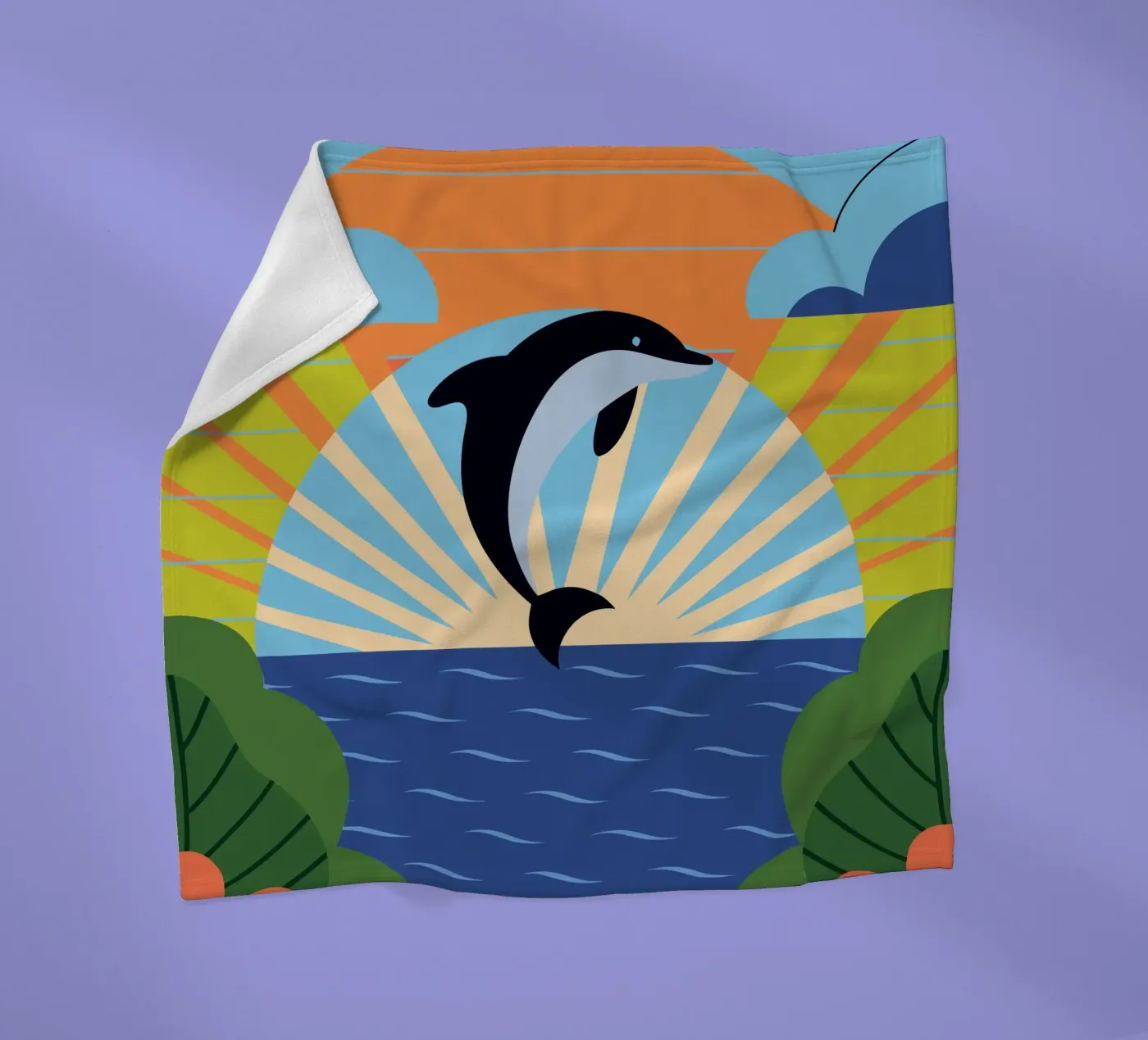 Dolphin Sunset coperta in pile da PROTECT ANIMALS