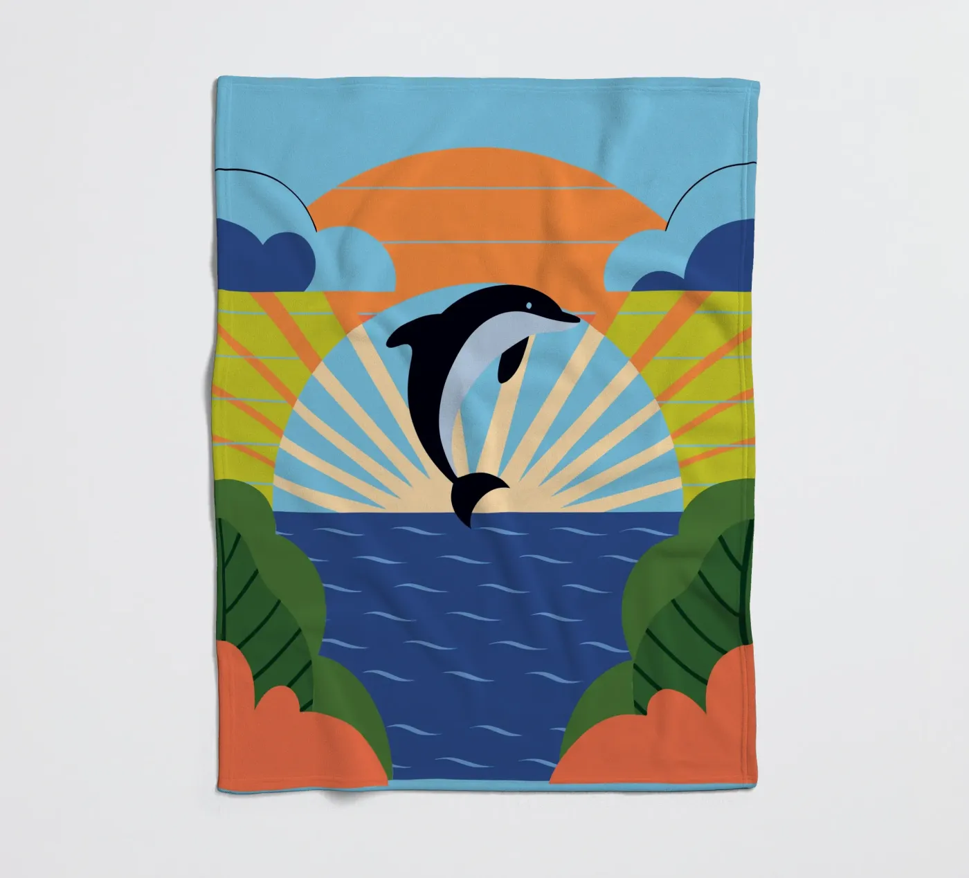 Dolphin Sunset coperta in pile da PROTECT ANIMALS