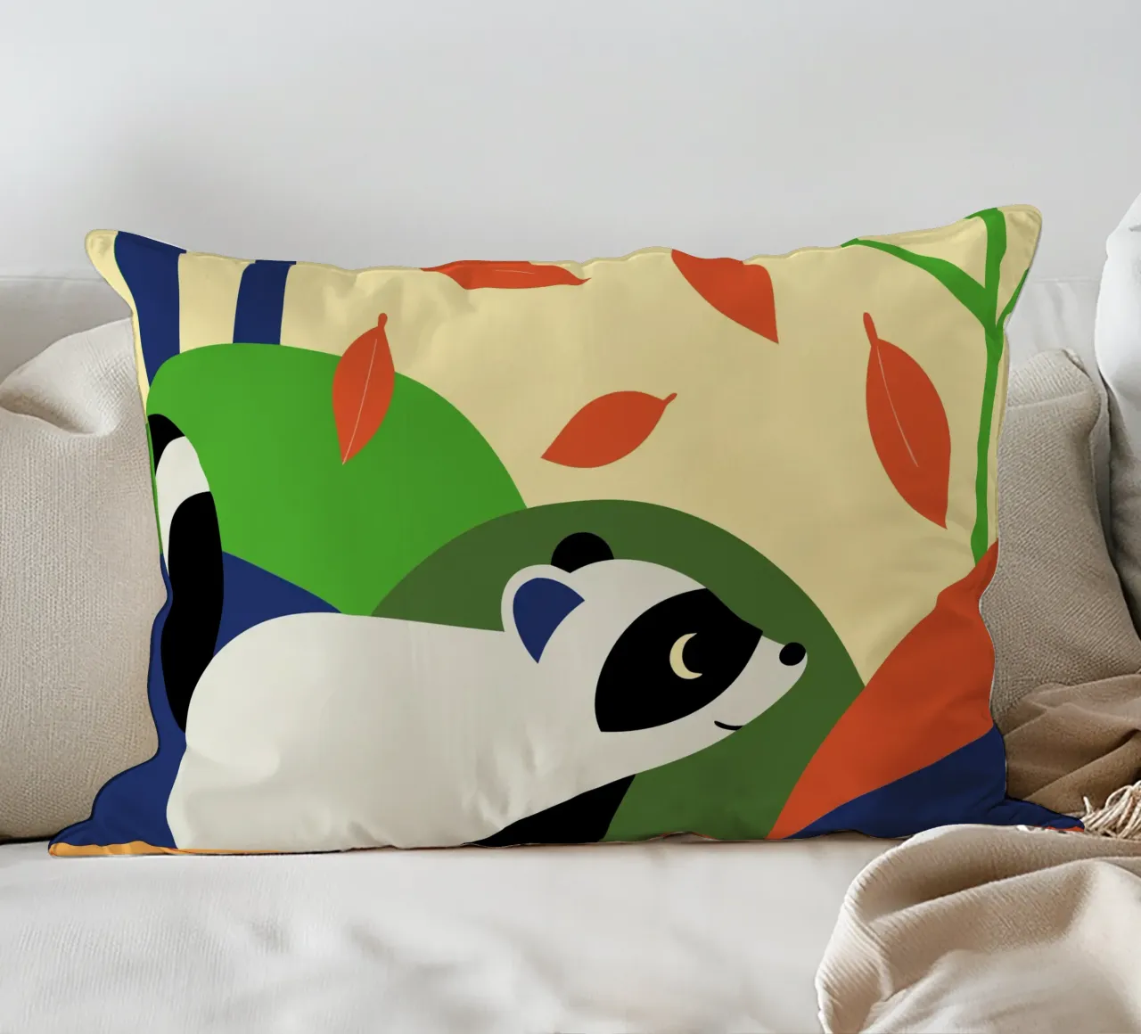 Procione in autunno cuscino da PROTECT ANIMALS