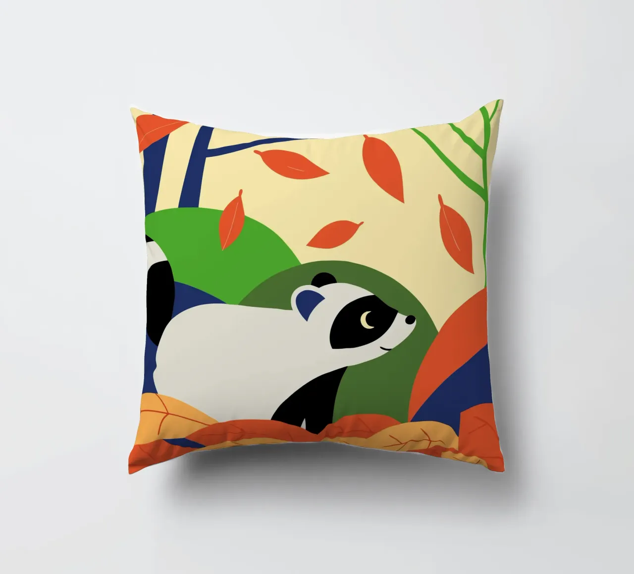 Procione in autunno cuscino da PROTECT ANIMALS