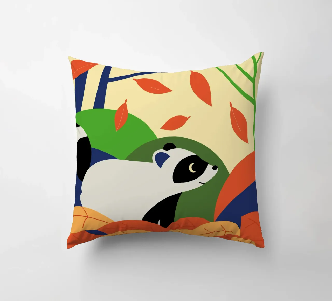 Procione in autunno cuscino da PROTECT ANIMALS