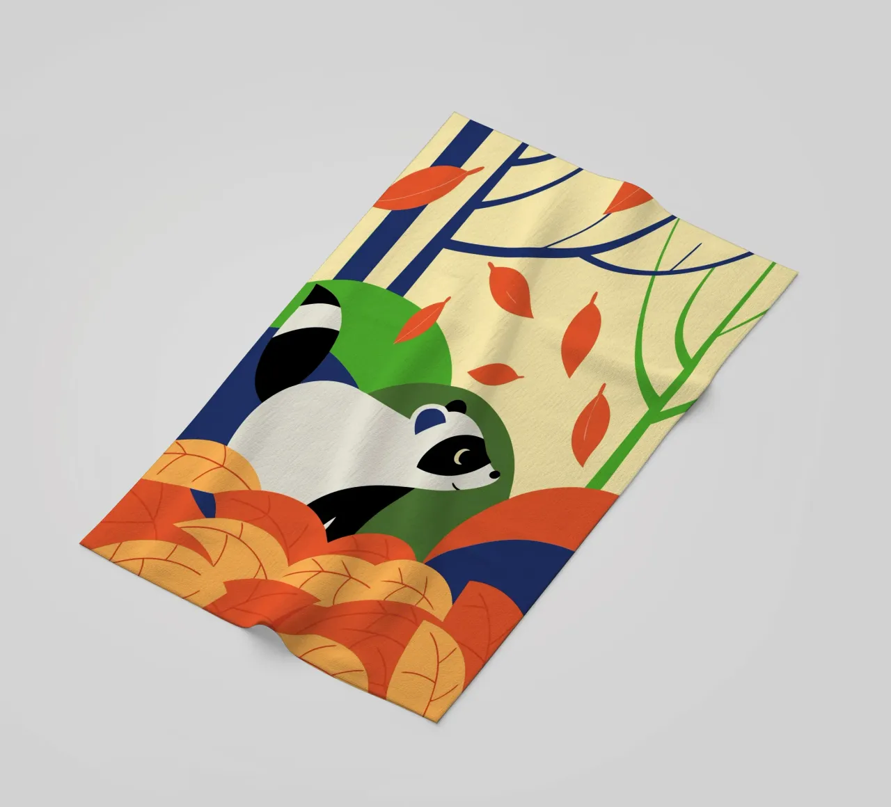 Procione in autunno telo mare da PROTECT ANIMALS