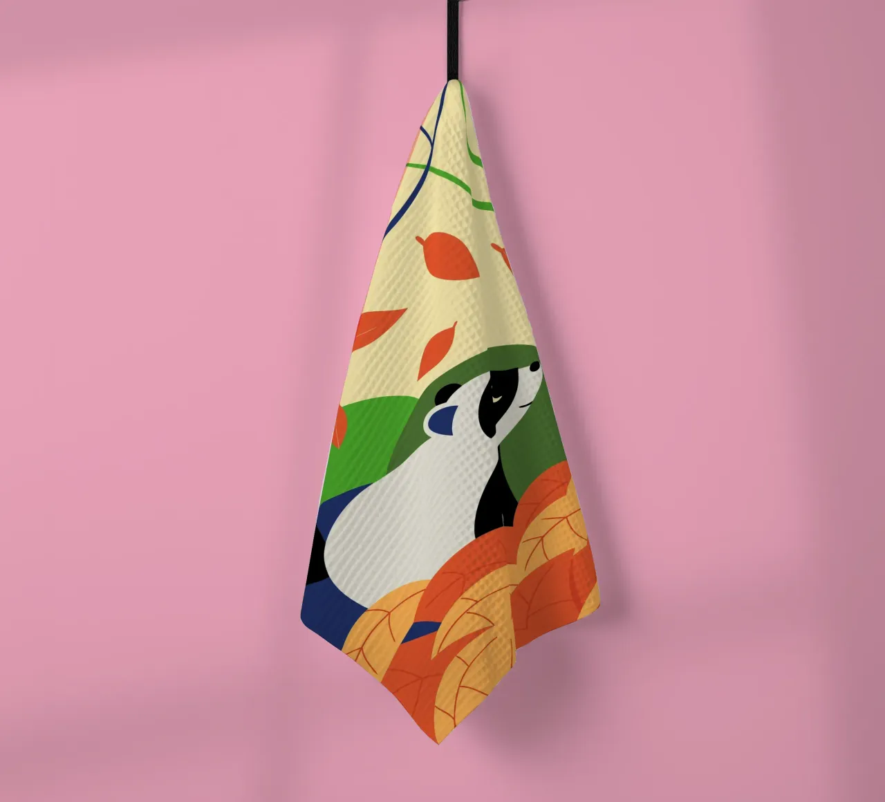 Procione in autunno canovaccio da cucina da PROTECT ANIMALS