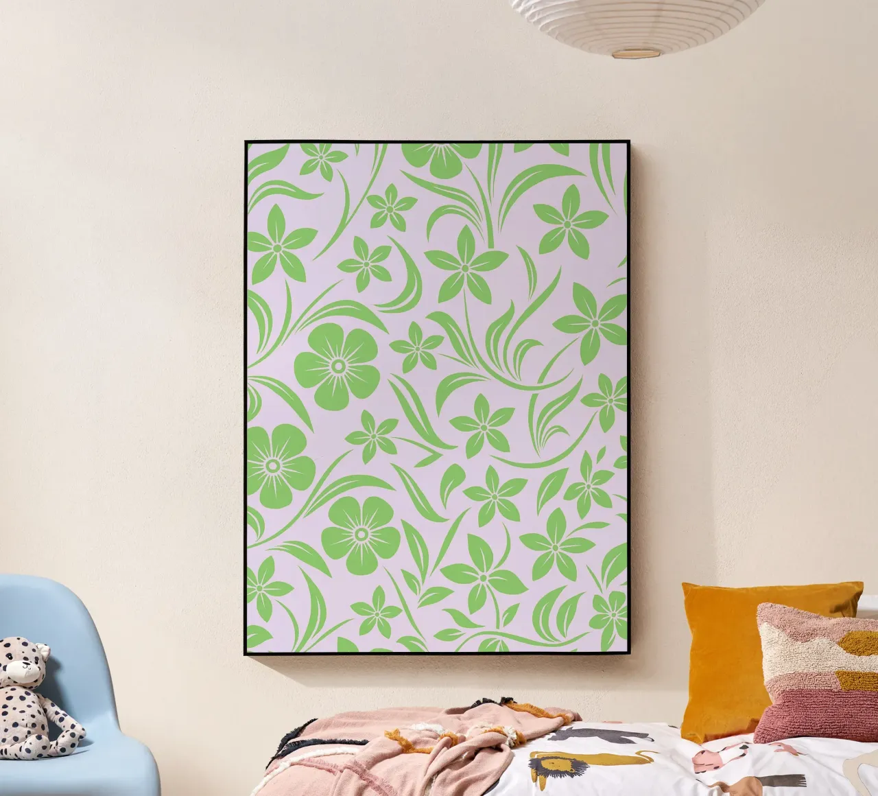 fleurs vertes plexiglas de Joewanda