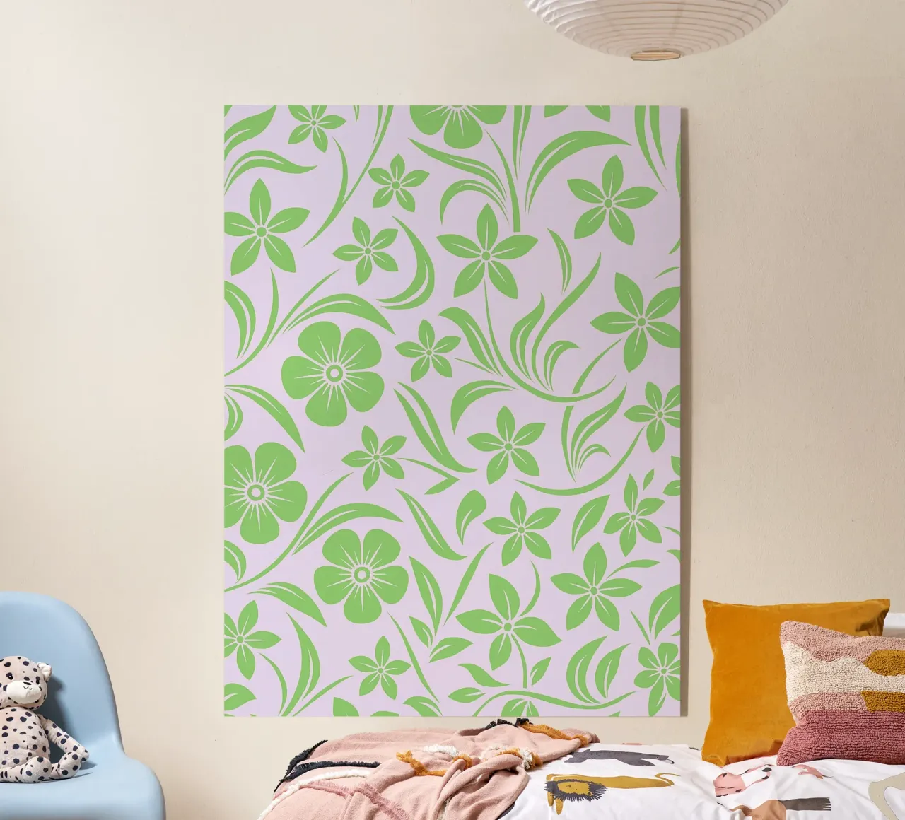 fleurs vertes plexiglas de Joewanda