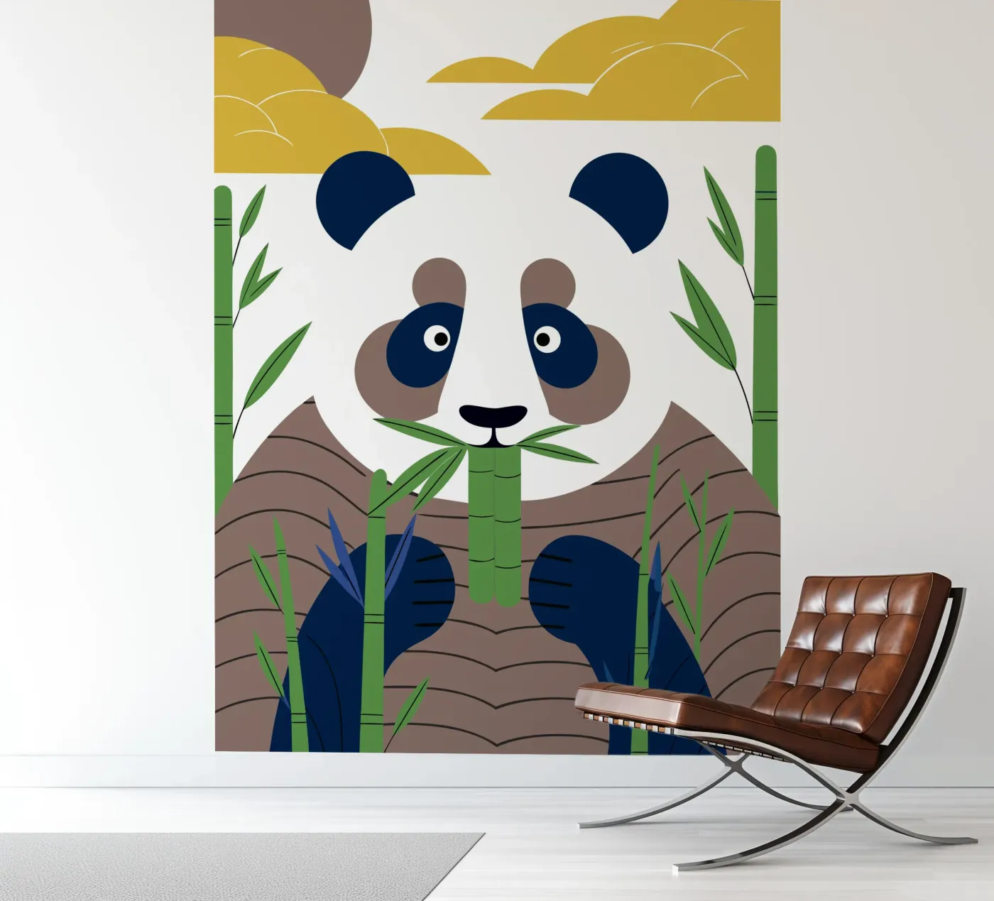 Panda eet bamboe fotobehang van PROTECT ANIMALS