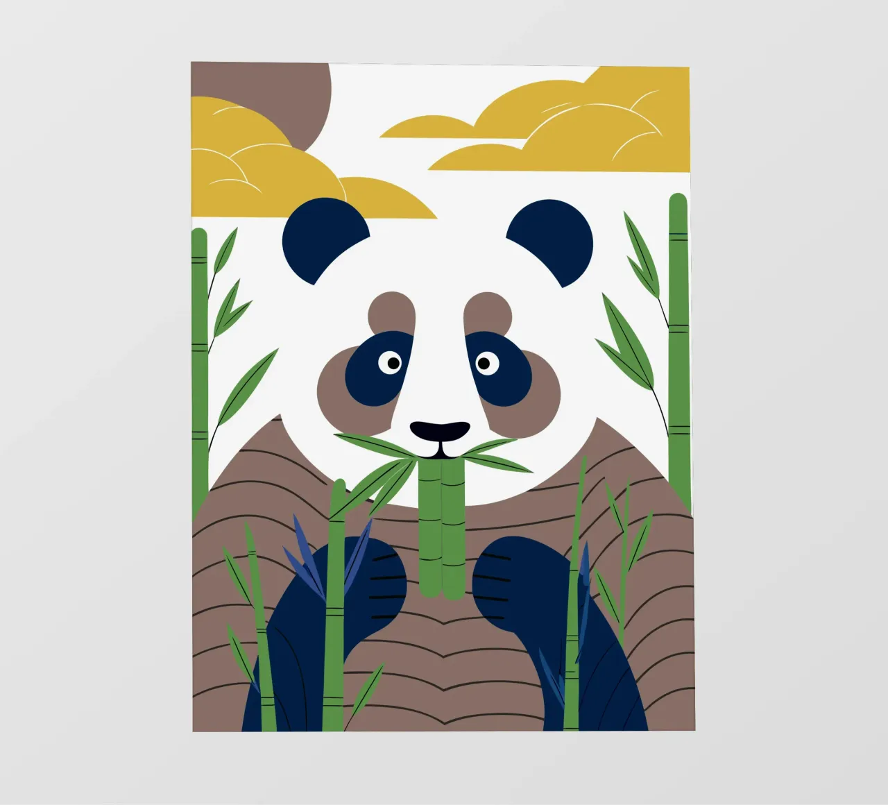 Panda eet bamboe fotobehang van PROTECT ANIMALS