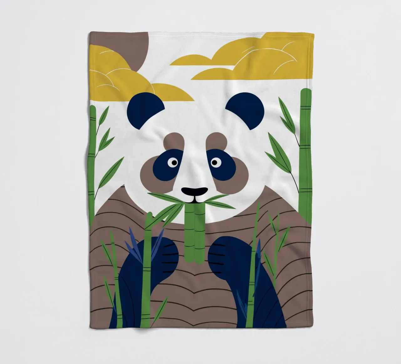 Panda isst Bambus Fleecedecke von PROTECT ANIMALS